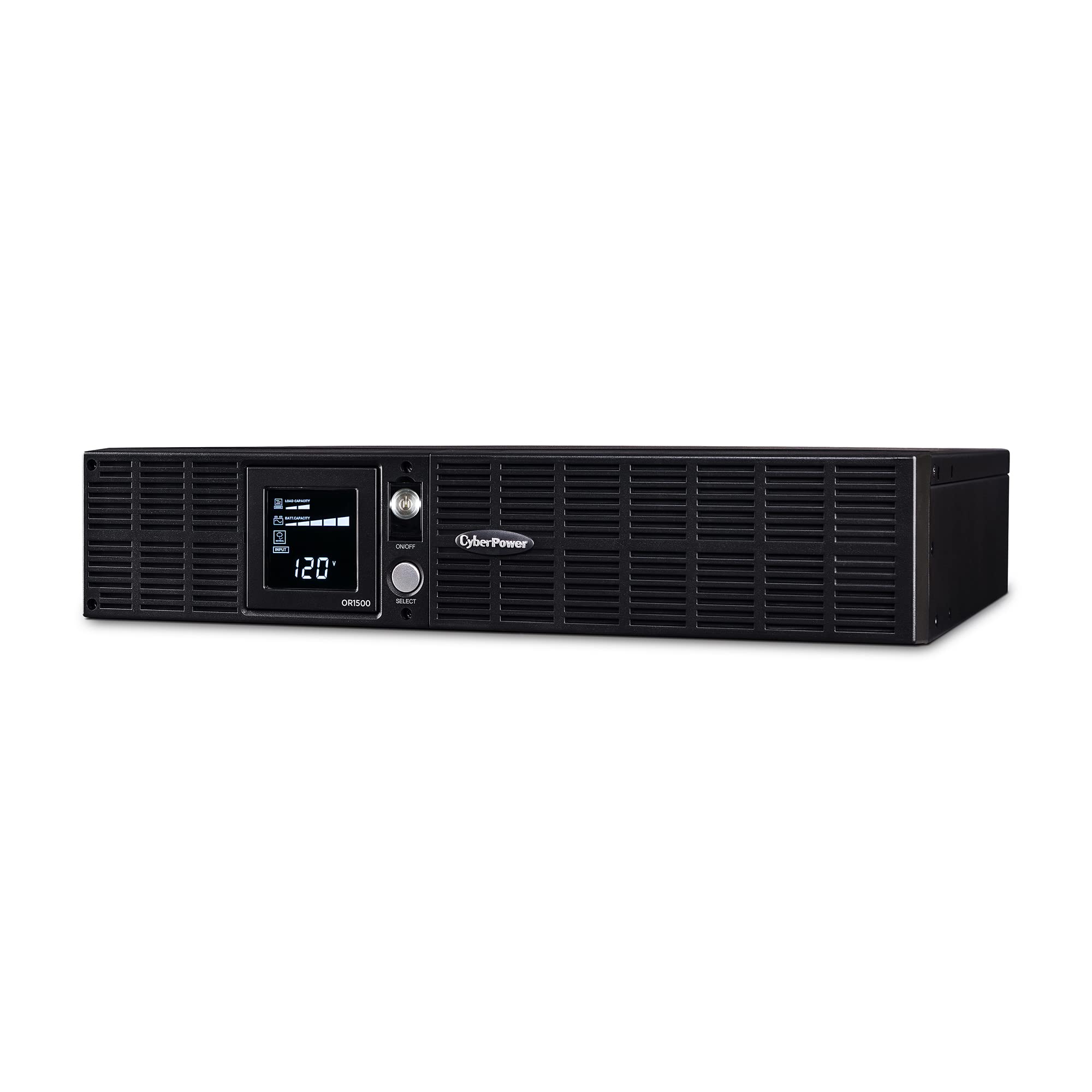 Cyberpower Or1500Lcdrt2U Smart App Lcd Ups System, 1500Va/900W, 8 Outlets, Avr, 2U Rack/Tower