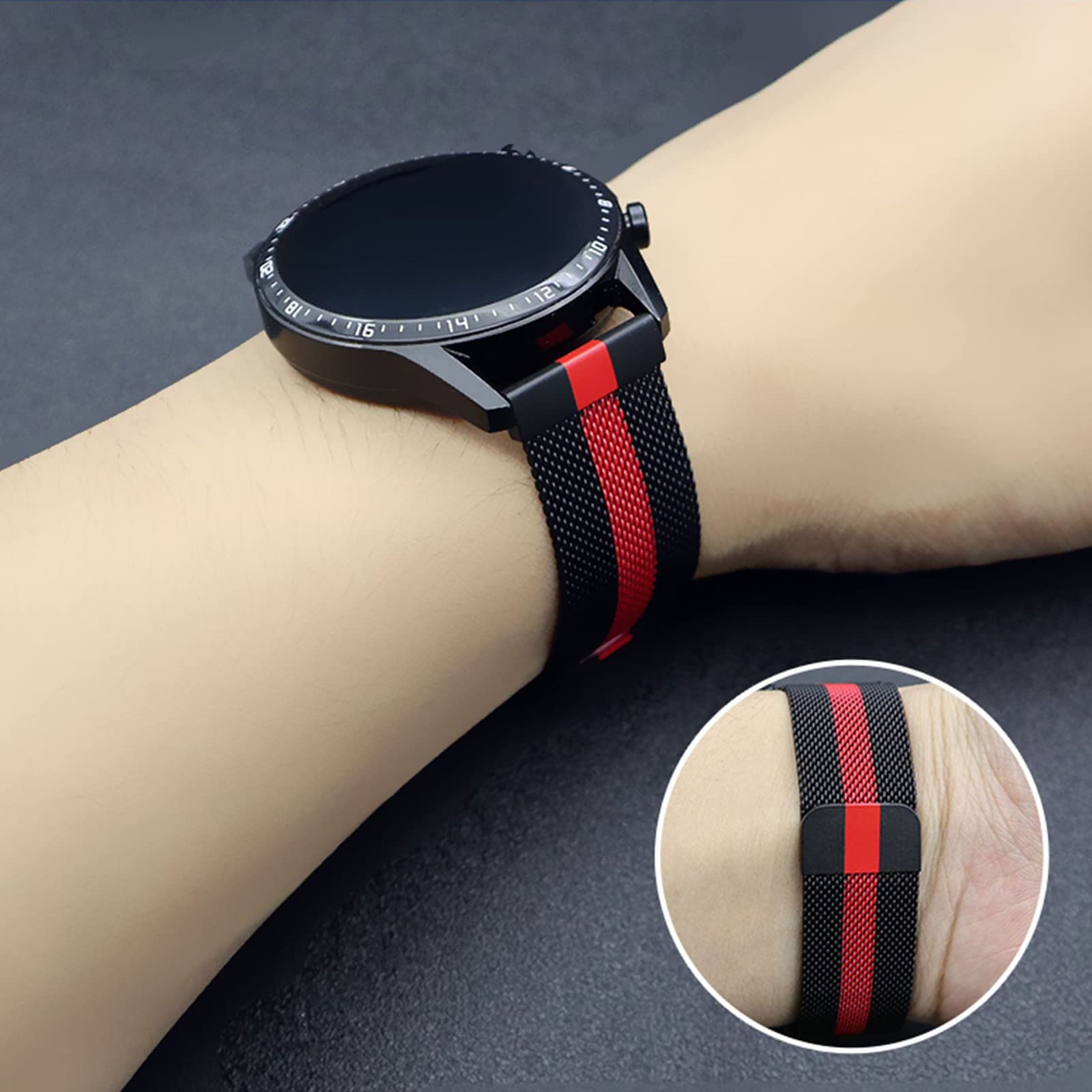 Compatible With Galaxy Watch 3 45Mm/Samsung Galaxy Watch 46Mm/Gear S3 Frontier/Classic Band, 22Mm Stainless Steel Strap Replacem