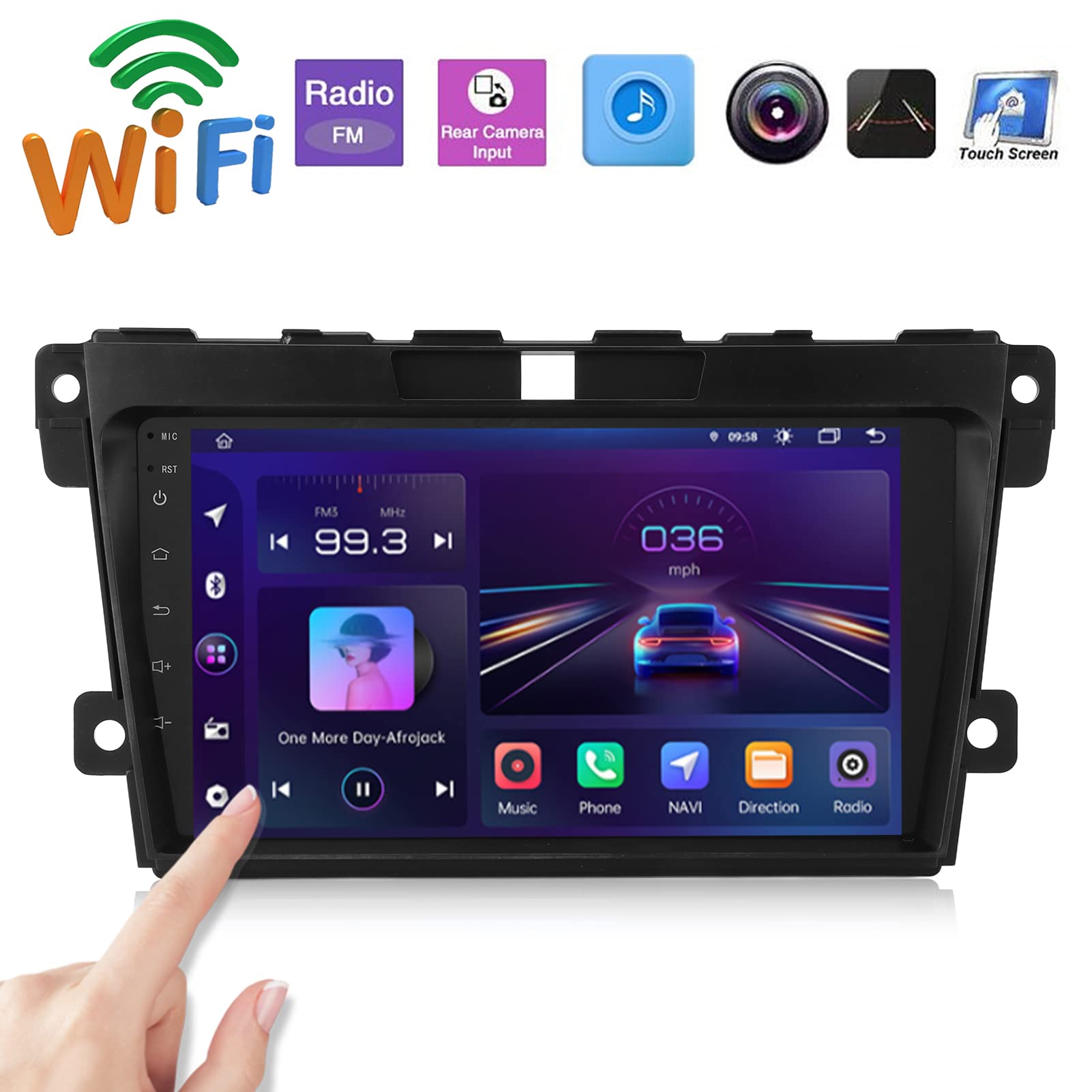 Aramox 9In Car Radio Bluetooth Hands Free Auto Multimedia Player Smart Gps Navigation Display Replacement For Mazda Cx 7 2008 20