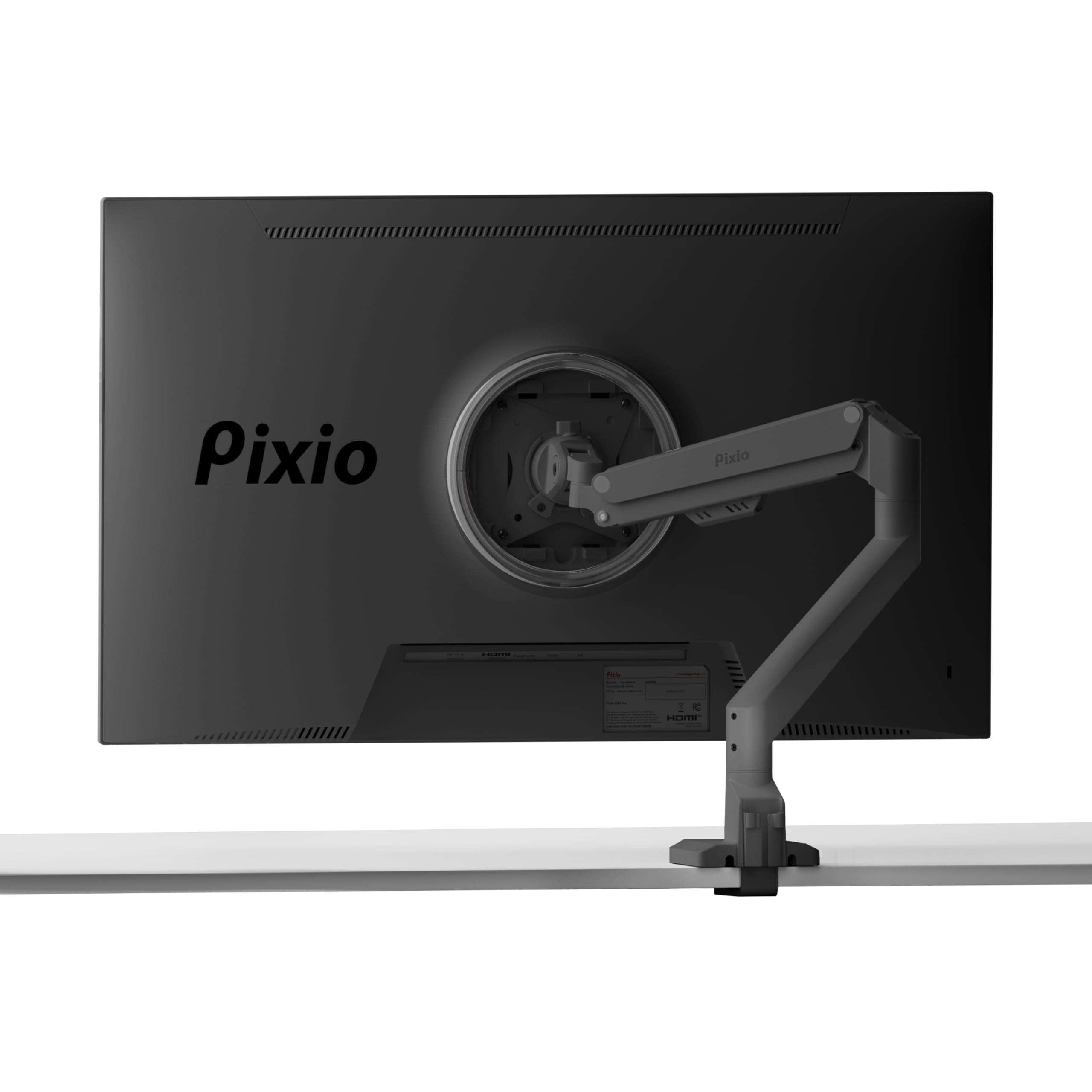 Pixio Ps1S Wave Black Single Monitor Arm Stand Desk Mount   Fits Up To 32 Inches Monitors And Up To 19.8Lbs. Vesa Compatibility And Integrated Cable Management