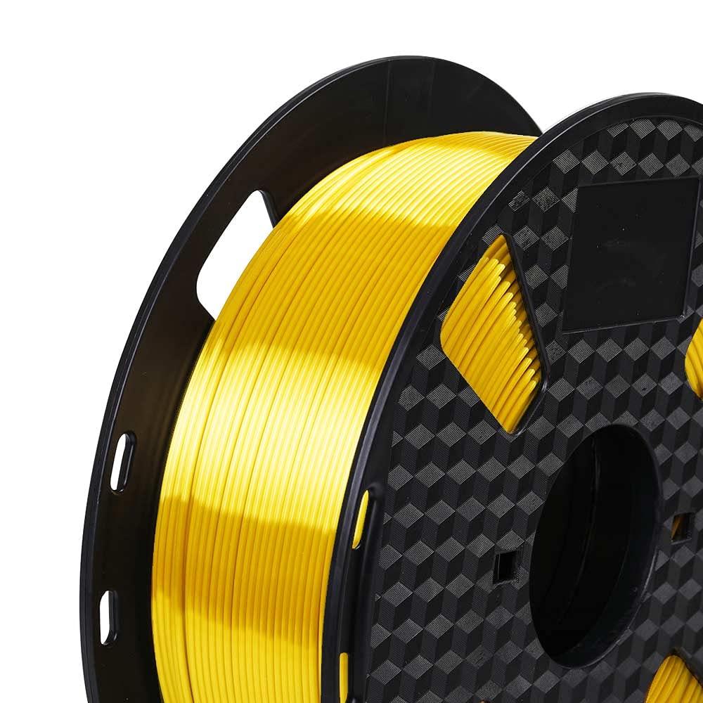 Shiny Shine Yellow Pla 3D Printer Pla Filament 1.75 Mm 1Kg 2.2 Lbs Spool 3D Printing Material Silky Metallic Yellow Metal Gold S