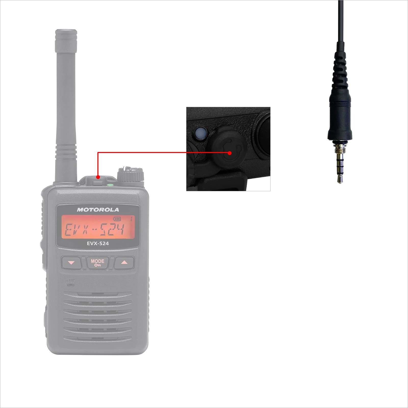 Monicona Air Tube Earpiece Surveillance Kit Earphone Headset Ptt Mic For Motorola Evx S24 Yaese Vx 6R Ft 270R Standard Horizon H