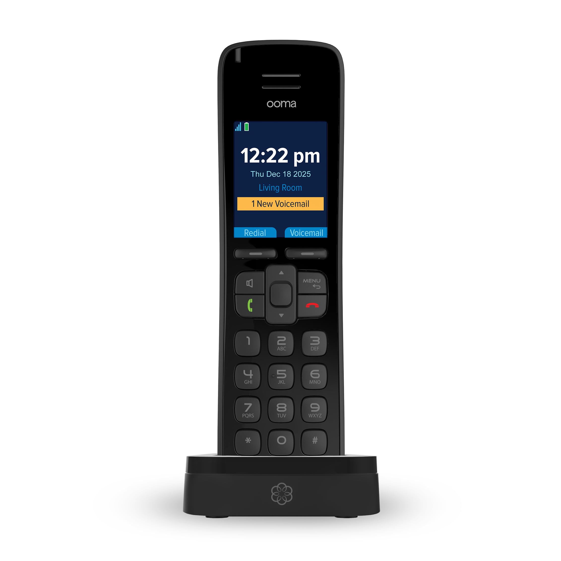 Ooma HD3 Handset Cordless with Caller-ID and HD Voice Quality. Exclusively for Ooma Telo VoIP Home Phone Service