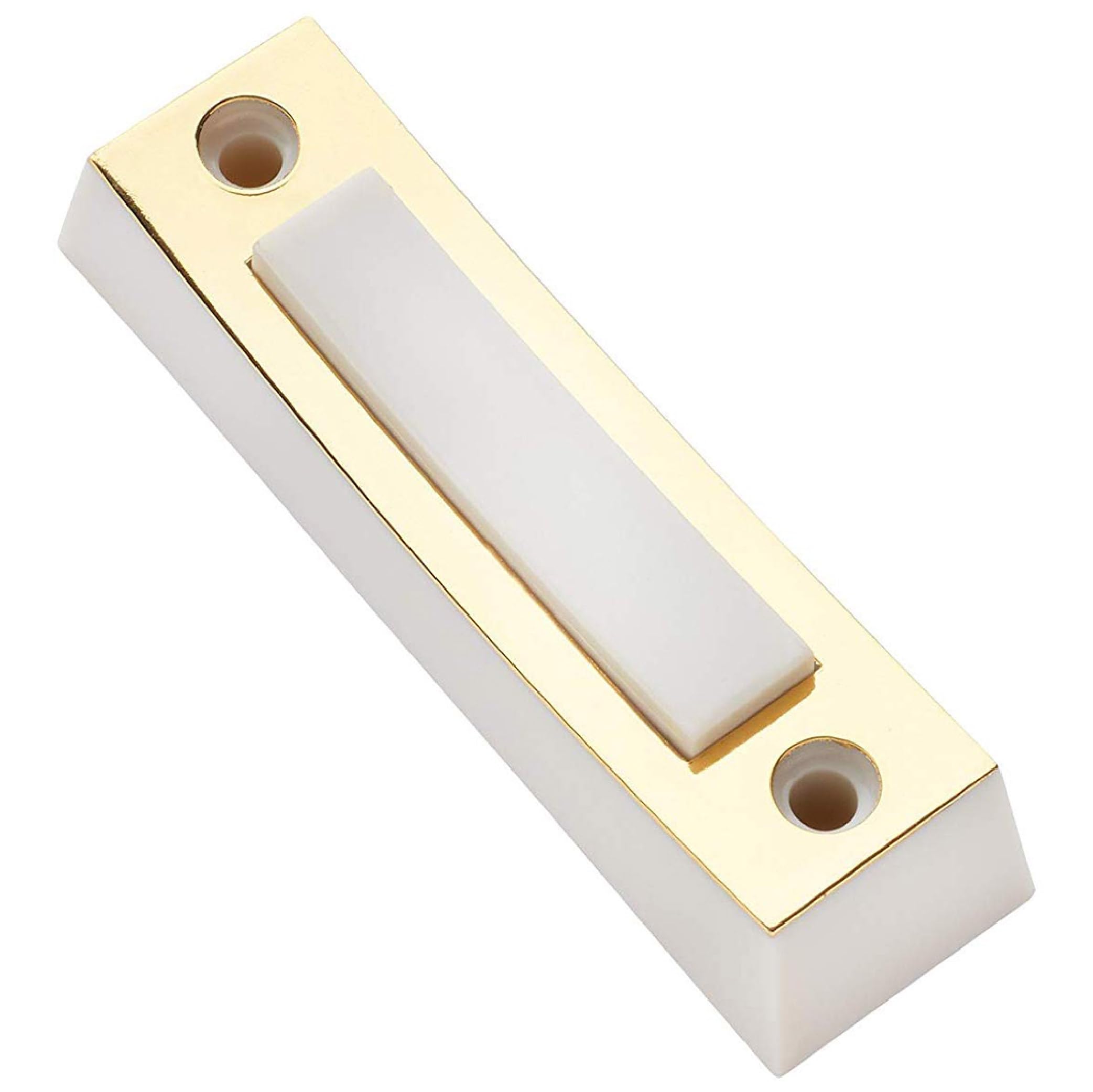 Newhouse Hardware Two Note Wired Door Bell Chime Kit W/Transformer & Surface Mount Lighted Push Buttons, 16Vac/10 Va, White