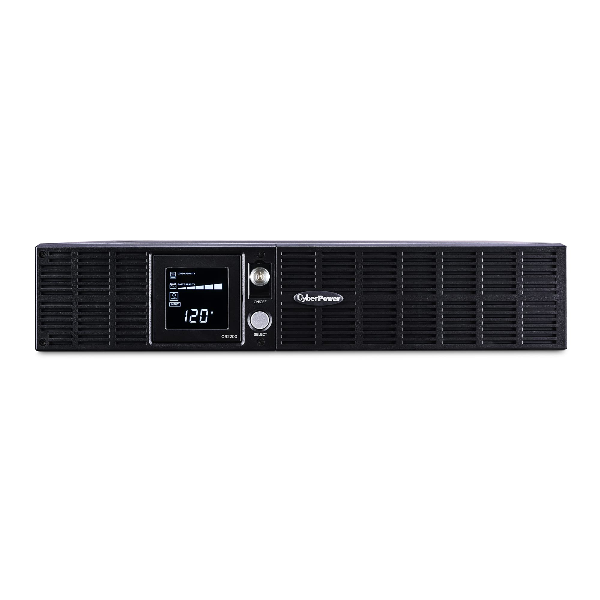 Cyberpower Or2200Lcdrt2U Smart App Lcd Ups System, 2200Va/1320W, 8 Outlets, Avr, 2U Rack/Tower