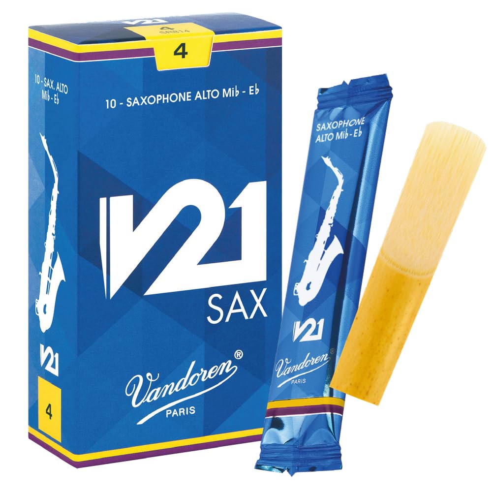 Vandoren Sr814 Alto Saxophone V21 Reeds Strength 4 Box Of 10