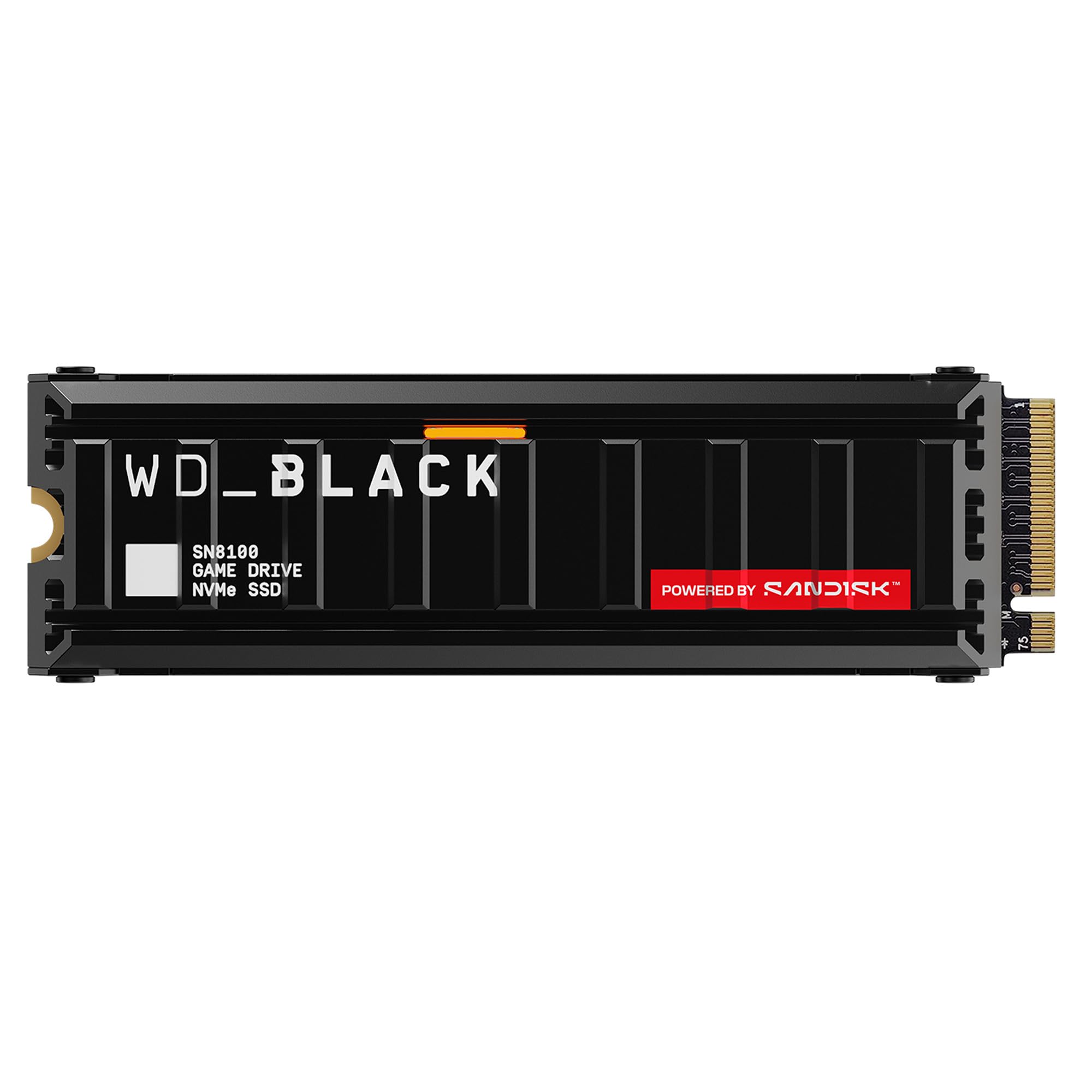 WD_Black SN8100 1TB NVMe SSD with Heatsink - PCIe 5.0x4, M.2 2280, Up to 14,900MB/s Read Speed, up to 11,000MB/s Write Speed, Be