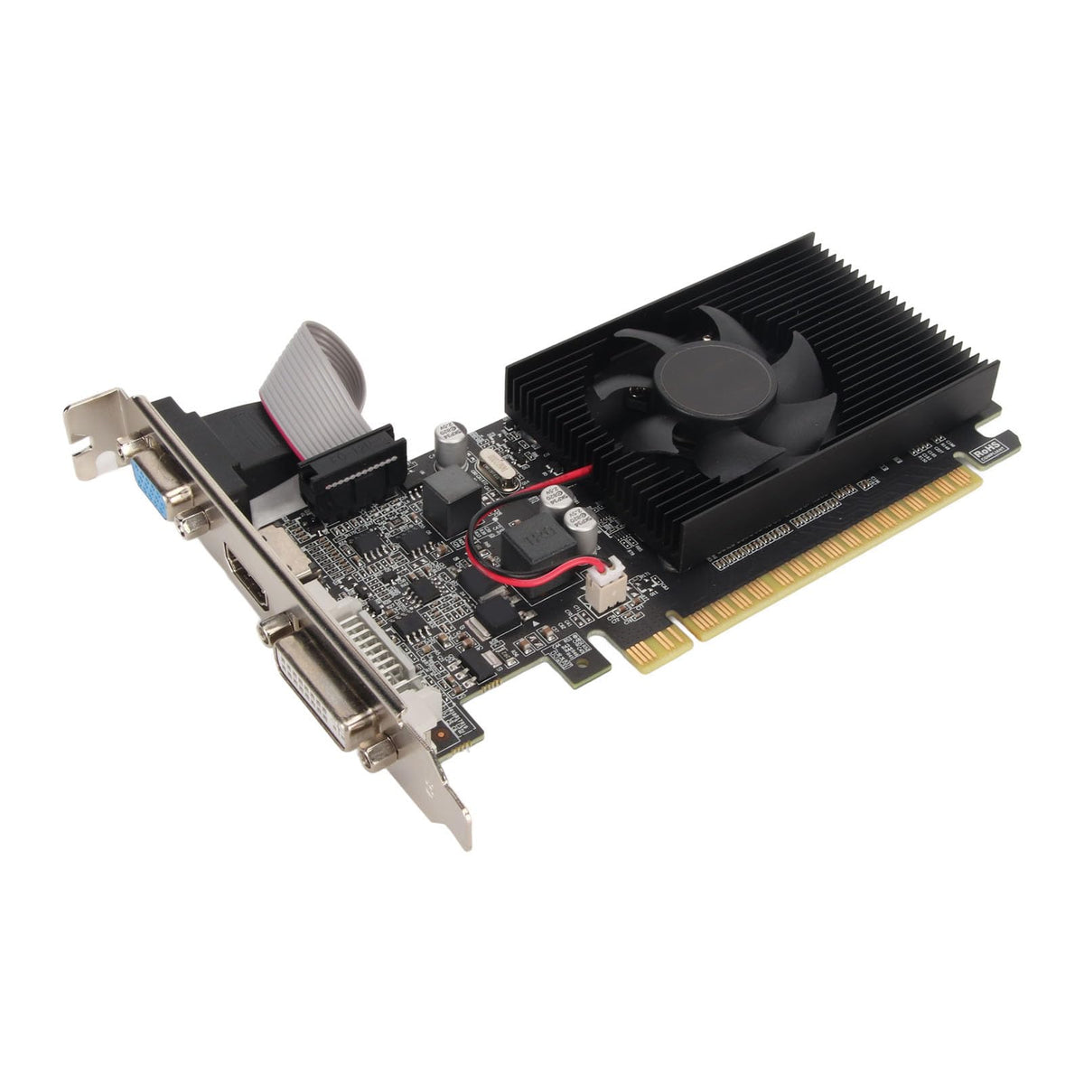 Zunate Gt610 Graphic Card, 1Gb Ddr3 Graphics Card, 64 Bit Image Card Game Graphics Card Support Dvi Vga Hdmi, Pci Express X16 De