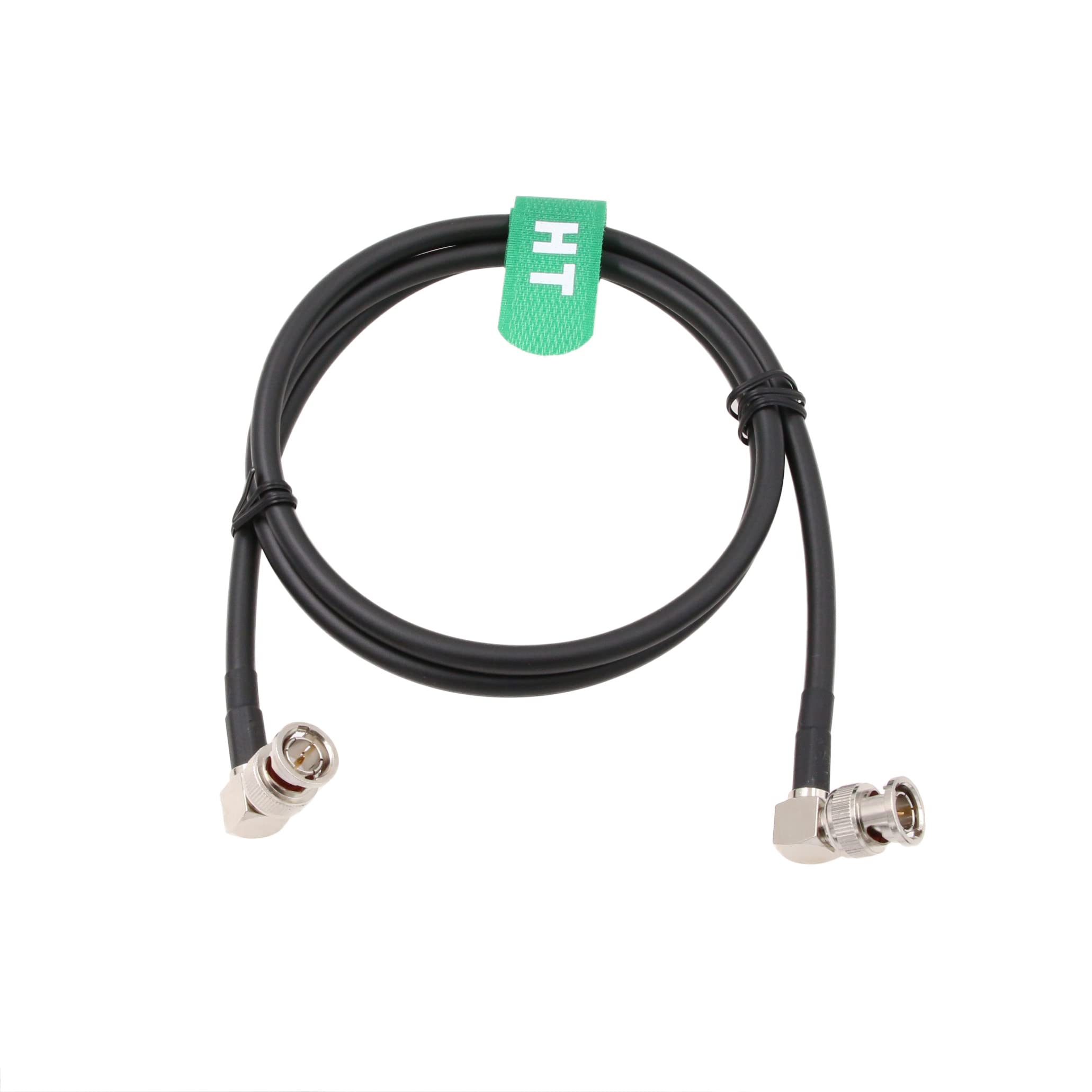 Hangton High Flex 12G 3G Hd Sdi 75 Ohm Coaxial Video Cable 4K 60P Right Angle Male Bnc To Bnc Canare Lv 61S For Blackmagic Komod