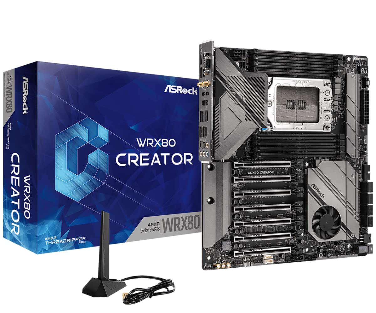 Asrock Wrx 80 Creator E Atx Amd 3000Wx And 5000Wx Pro Support, Wrx80 Creator