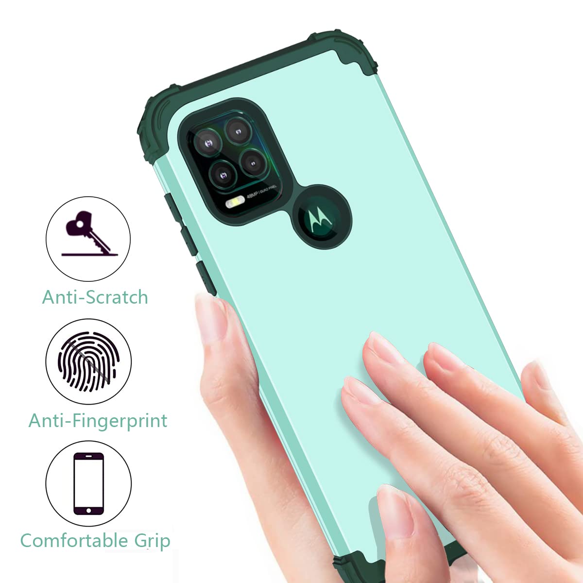 Casewind Case For Moto G Stylus 5G Case,Marble Rose Gold Women Girl 3 In 1 Hard Pc Soft Silicone Rugged Bumper Heavy Duty Hybrid