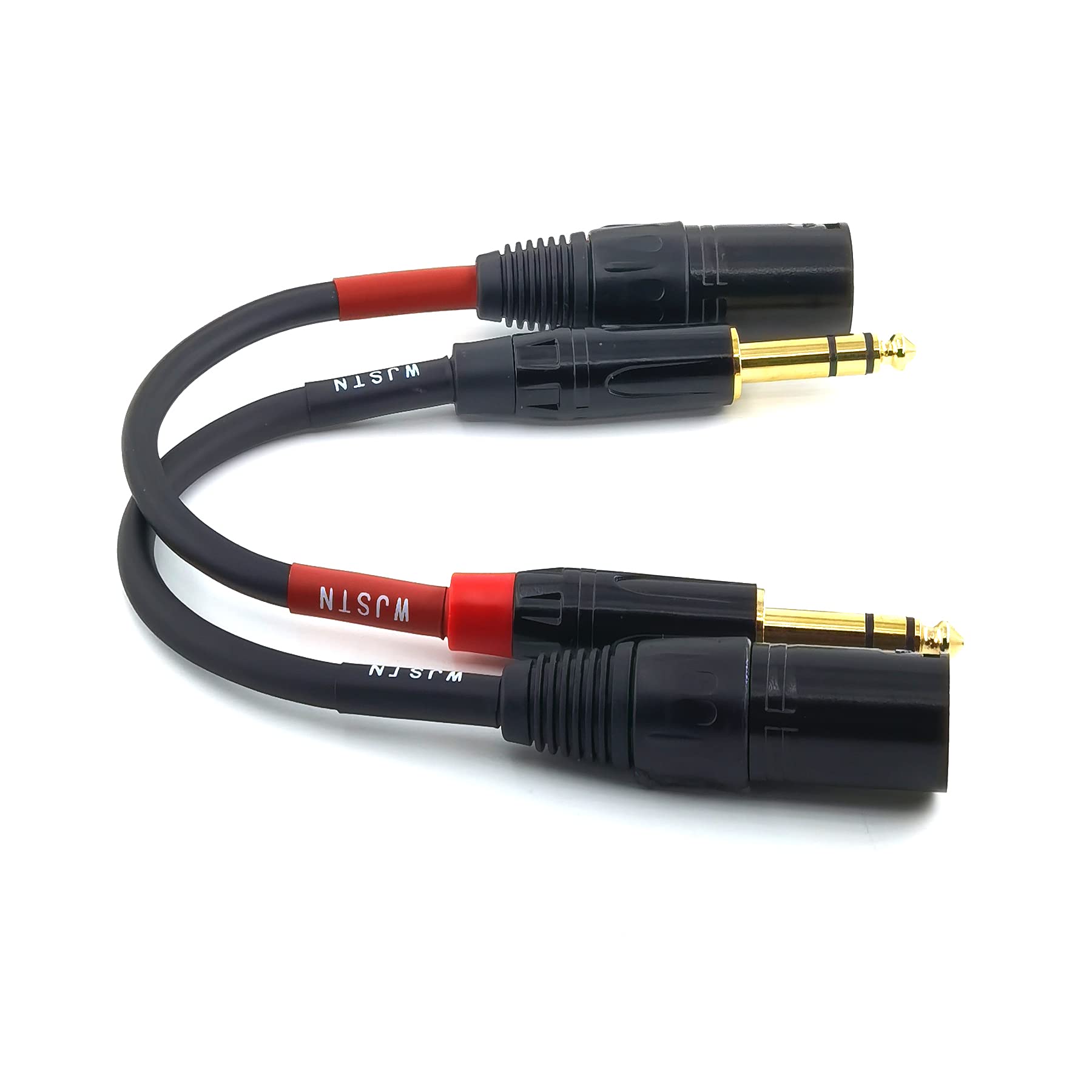 Suanqi 024 Xlr Cable Adapter 1/4 Inch Trs To Xlr Male Cable, Balanced 6.35Mm Trs Plug To 3 Pin Xlr Male, Quarter Inch Trs Male T