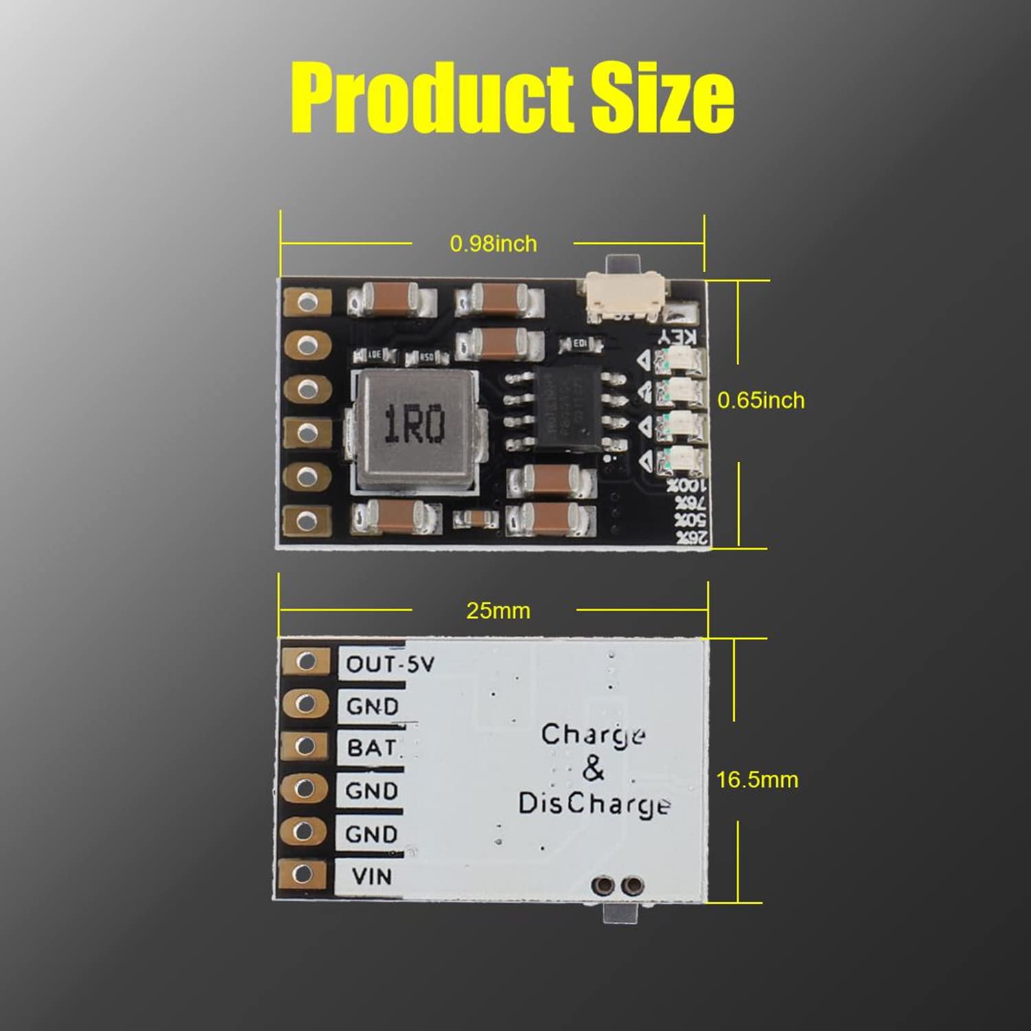Huarew 5V 2A Charge And Discharge Integrated Module 3.7V/4.2V Lithium Battery Mobile Power Plate Charge And Discharge Protection