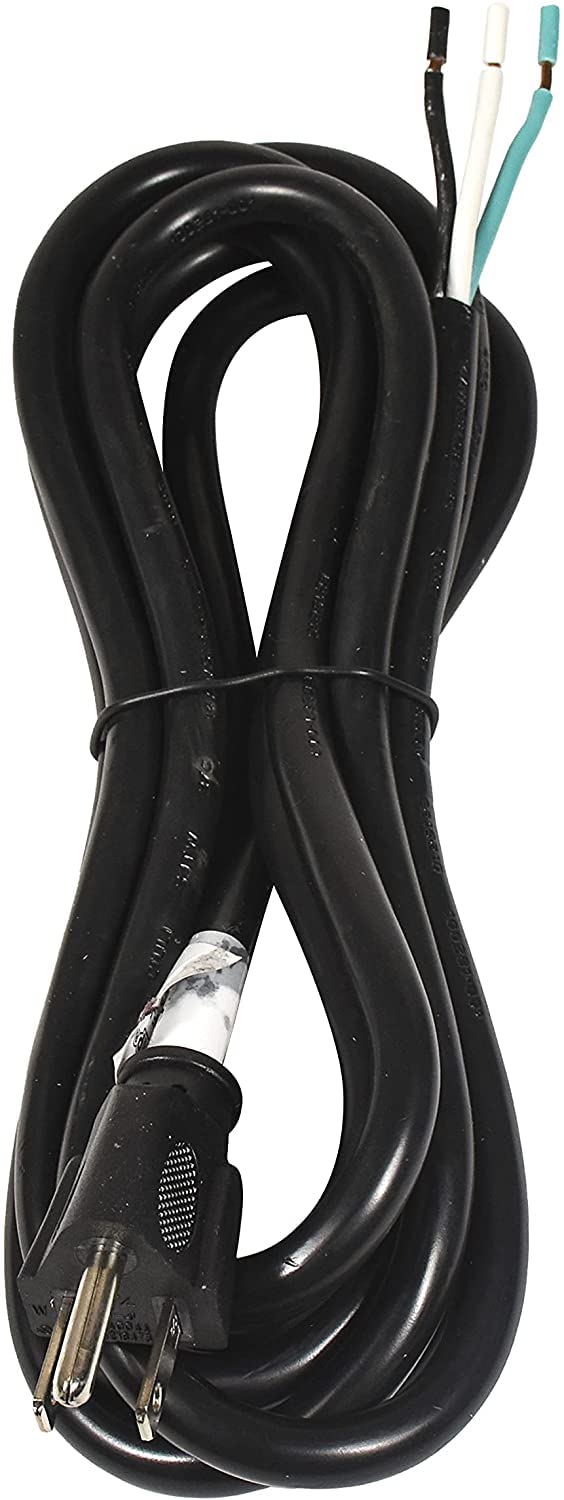 Hqrp 10Ft 14 Gauge 3 Prong 14/3C Heavy Duty Replacement Power Supply Cord Cable 110V 115V 120V Pigtail For Universal Ac Applianc