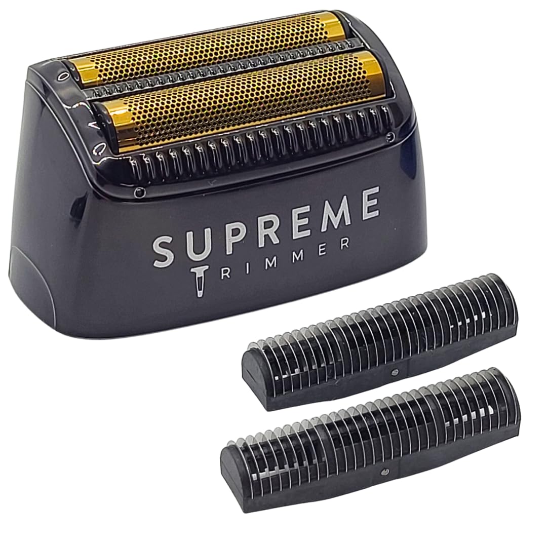 Supreme Trimmer Replacement Foil & Cutter Sb55 | Hypoallergenic Foil For Crunch Lite Stf600 | Black