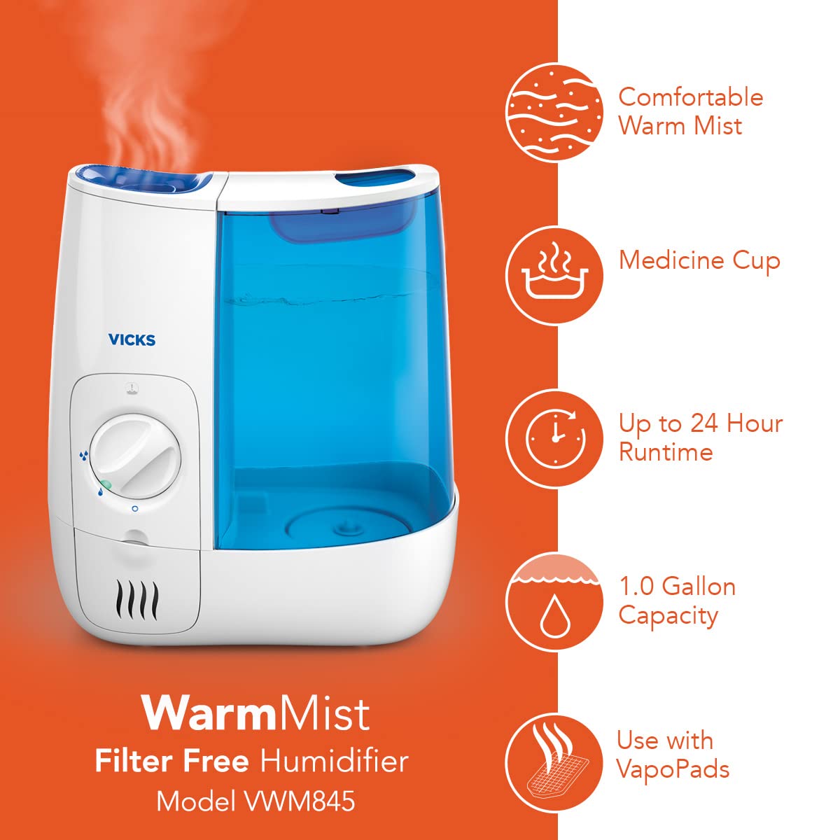 Vicks Vwm845 Warm Mist Humidifier