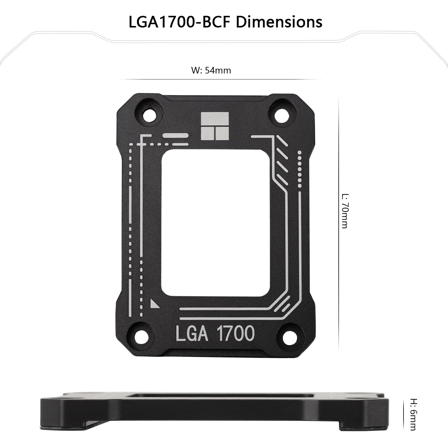 Thermalright LGA 1700 Bending Bracket Frame for Intel 12th/13th Gen - Aluminum CPU Stress Correction Fixture with Fully Bonded Mounting Stick