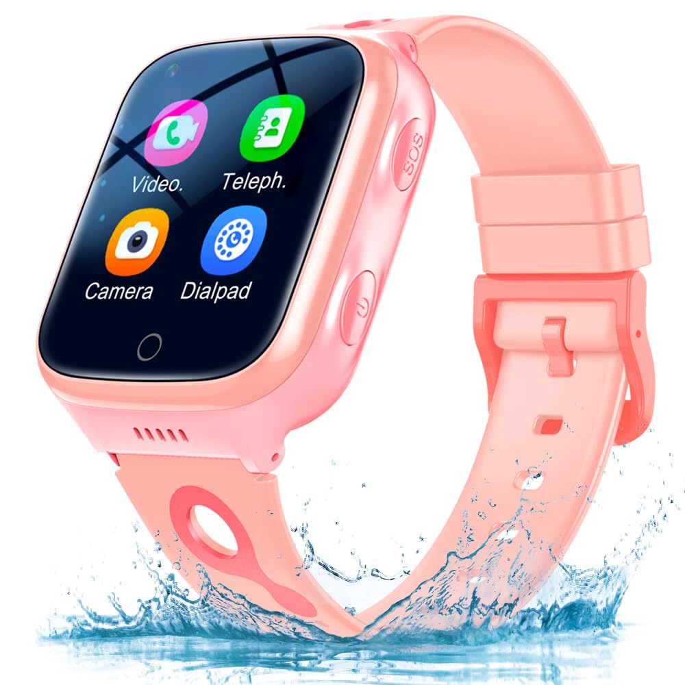 Tezilon 4G Gps Smart Watch Waterproof Phone Video Call Sos Emergency Alarm Voice Message Camera Gps Tracker Watch Real Time Trac