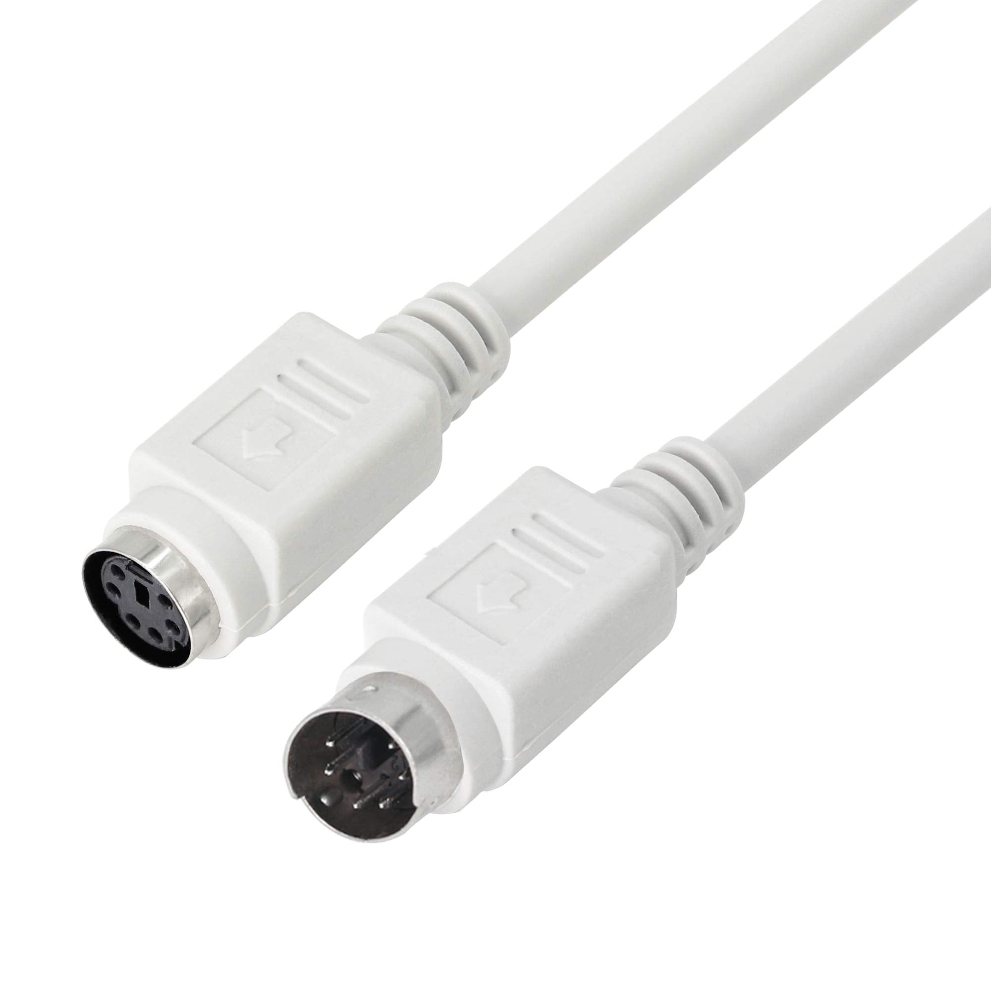 8.5 Feet Ps/2 Mouse And Keyboard Extension Cable, 28Awg Ps/2 6 Pin Male To Female Extension Cable Youcheng For Ps/2 Round Mouse,