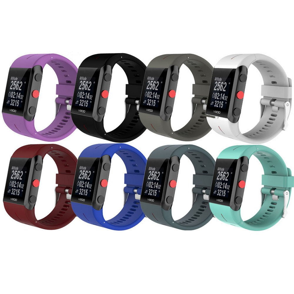 Qghxo Band For Polar V800, Soft Adjustable Silicone Replacement Wrist Watch Band For Polar V800 (No Tracker)