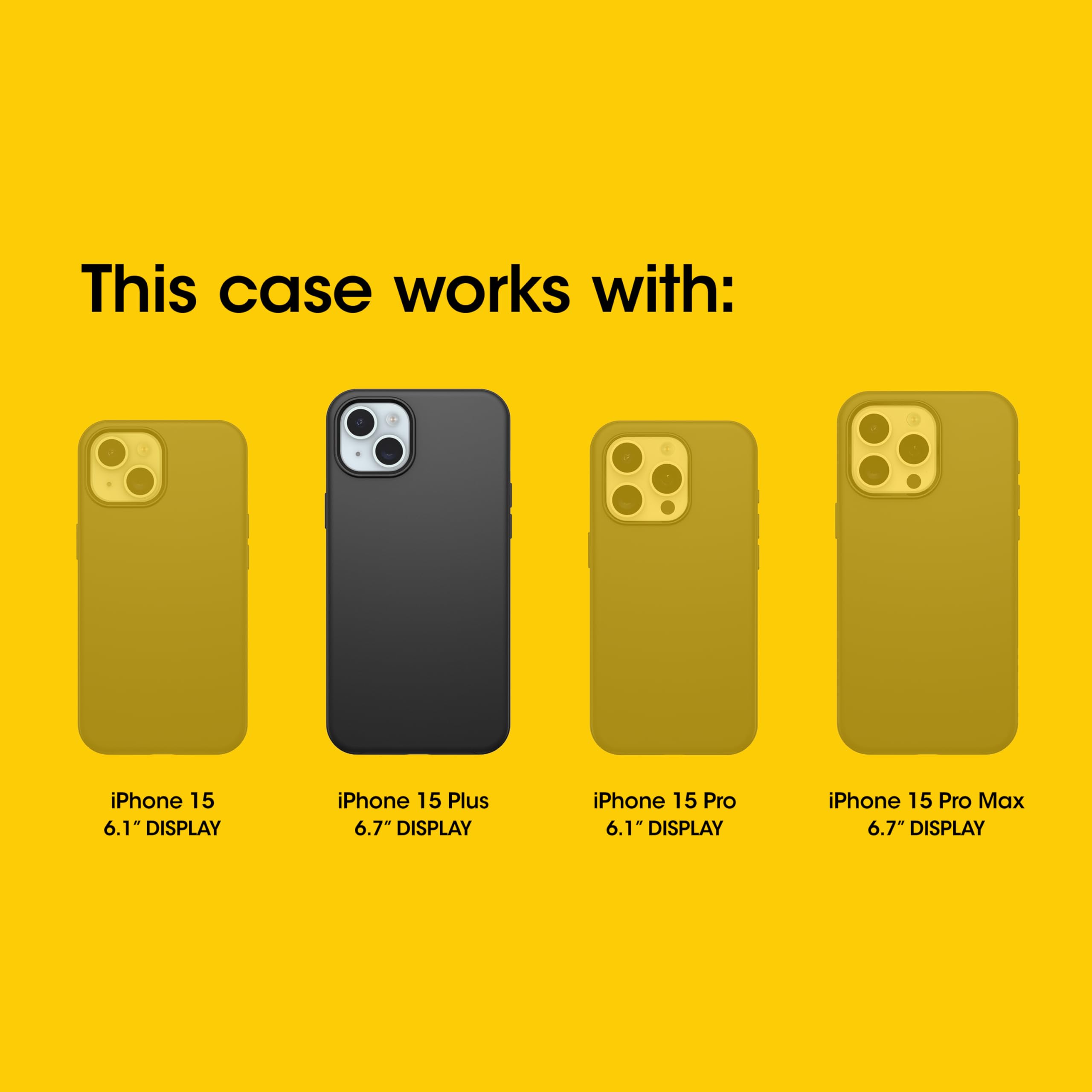 Otterbox Iphone 15 Plus And Iphone 14 Plus Commuter Series Case   Black, Slim & Tough, Pocket Friendly, With Port Protection