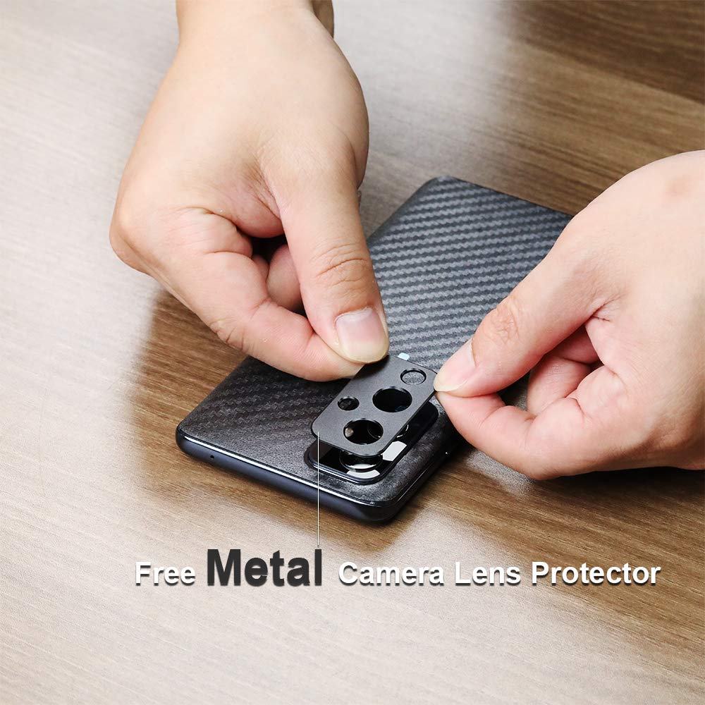 Ibywind Screen Protector For Oneplus 9 5G,With 2Pcs Tempered Glass,1Pc Camera Lens Protector,1Pc Backing Carbon Fiber Film [Fing