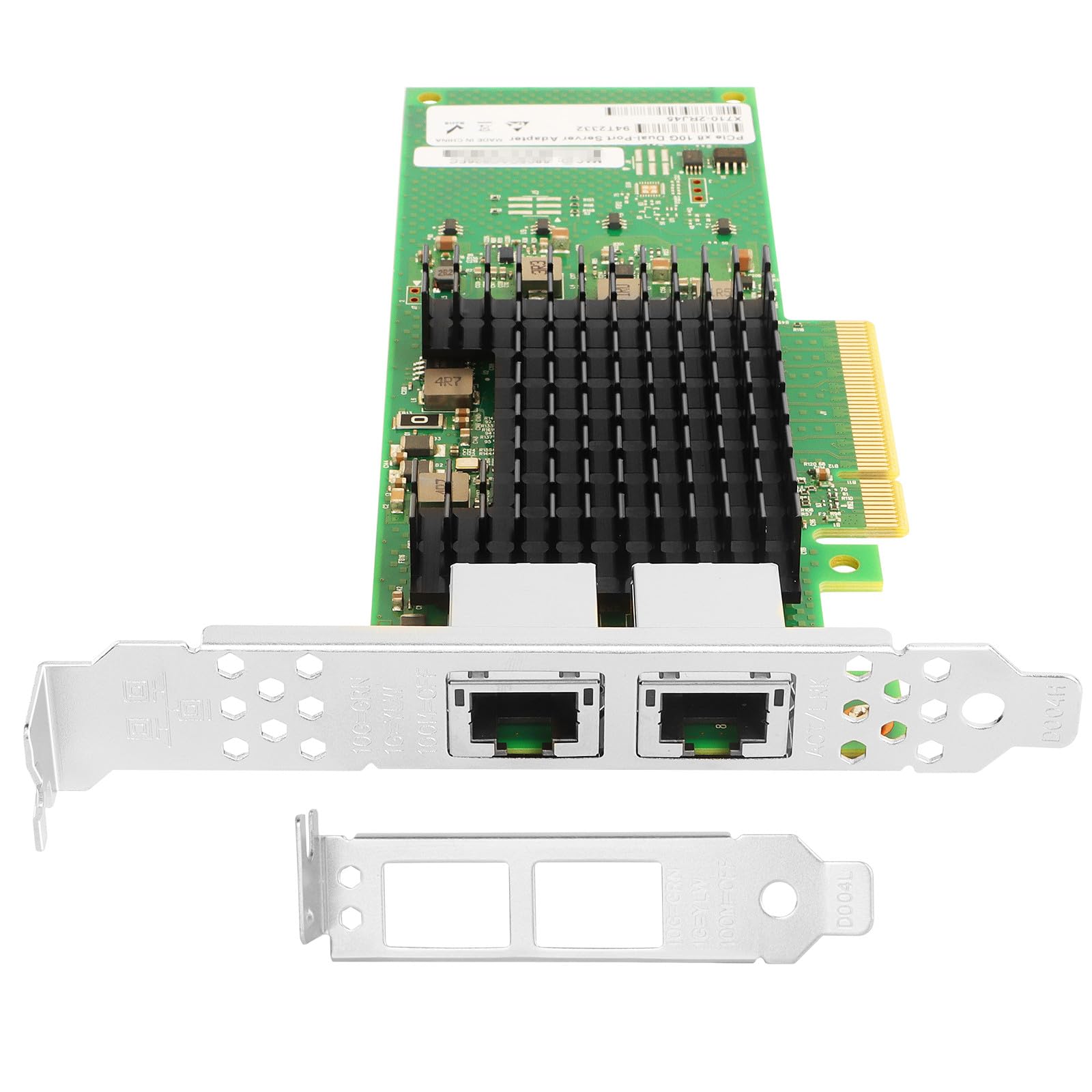 Vogzone 10Gb Pci-E Nic Network Card For Intel X710-T2L, 2.5Gbe/5Gbe/10Gbe Copper Dual Rj45 Ports, With Intel X710-At2 Chip,10Gbe