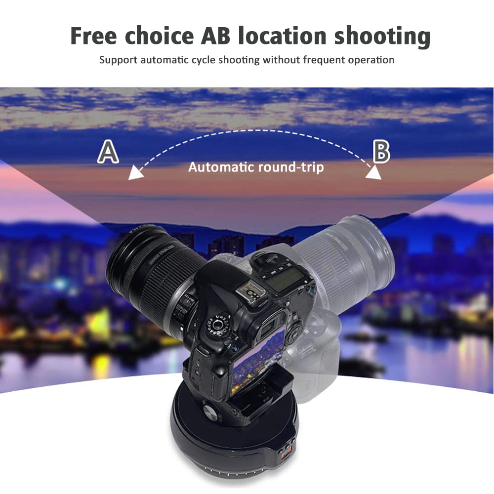 Mcoplus Yt1200 Intelligent Rotation Remote Control Pan Tilt Head, Automatic Motorized Rotating Panoramic Head For Cameras/Smartp