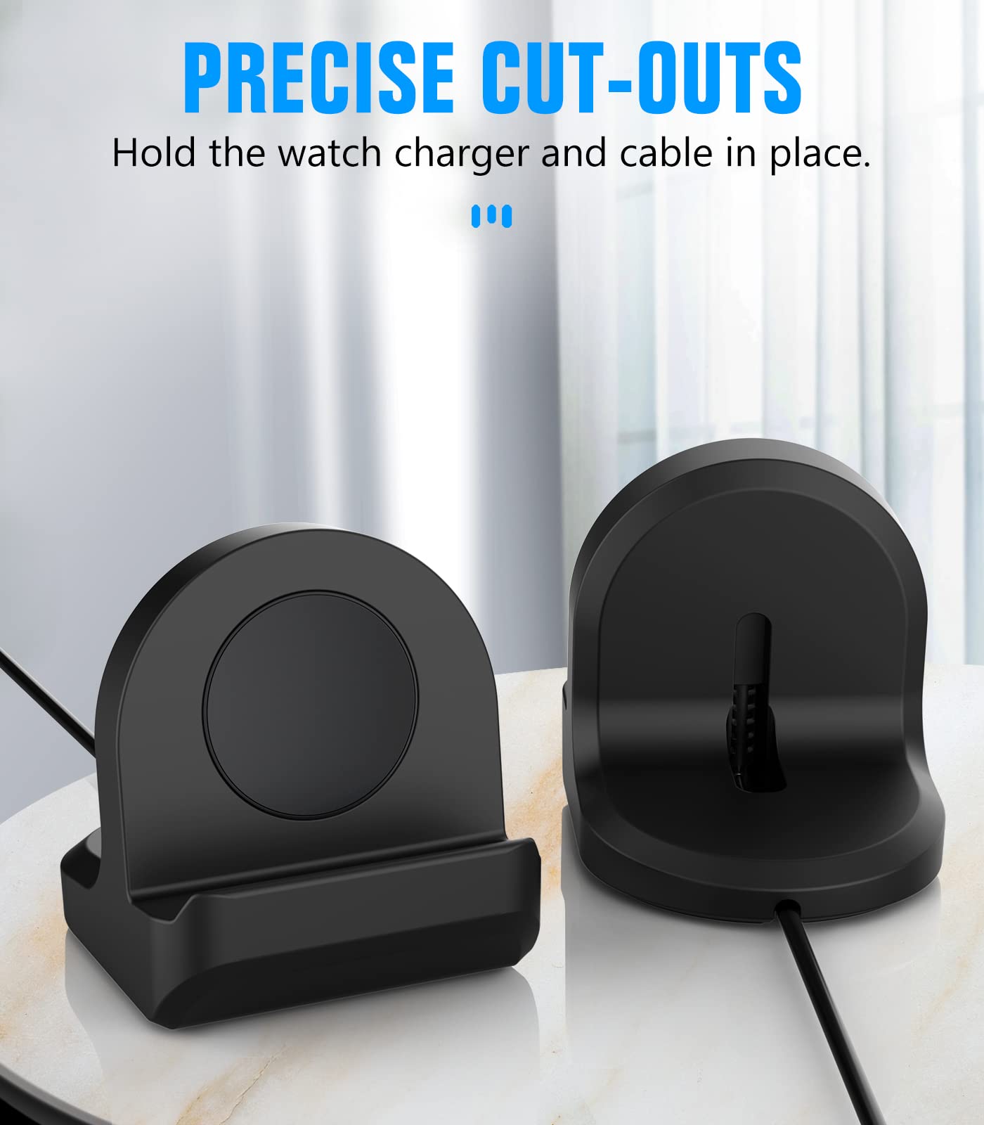 Moko Charger Stand Compatible With Samsung Galaxy Watch Ultra/Watch 7 6 5 40Mm 44Mm/Watch 6 Classic 43Mm 47Mm/Watch 5 Pro, Silic