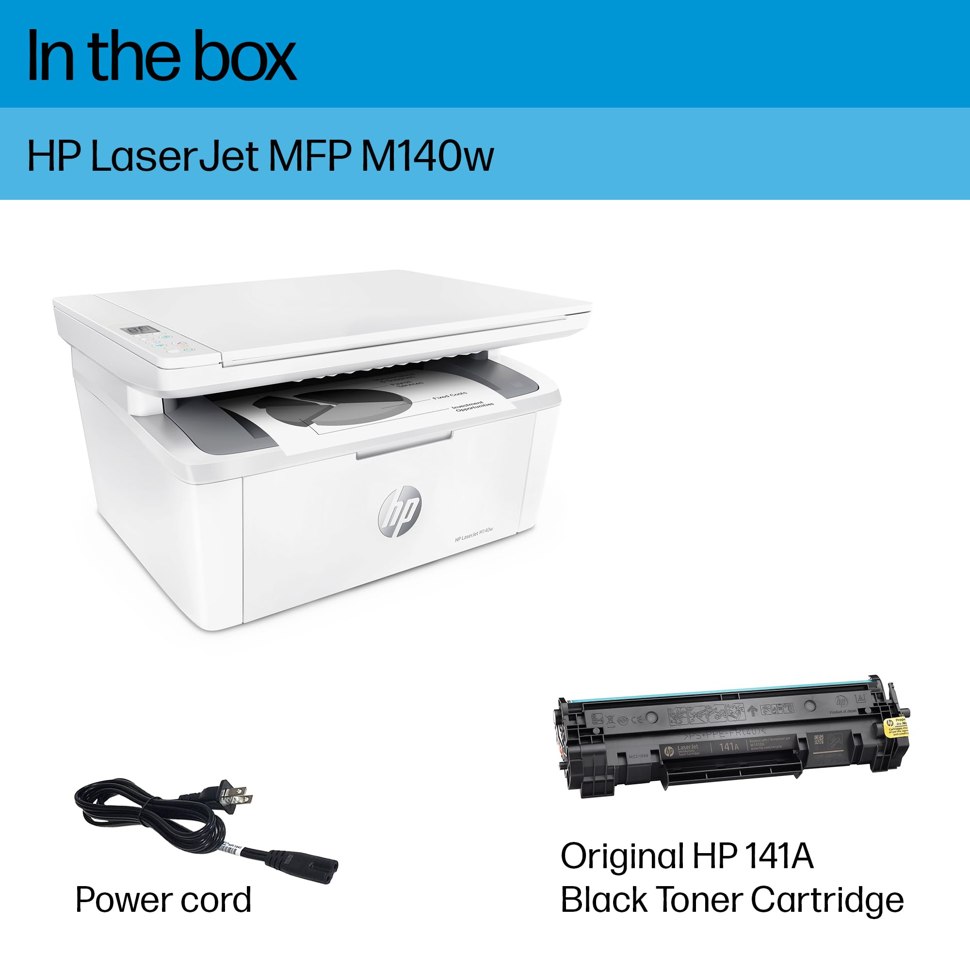 Hp Laserjet Mfp M140W Wireless Printer, Print, Scan, Copy, Fast Speeds, Easy Setup, Mobile Printing, Best-For-Small Teams