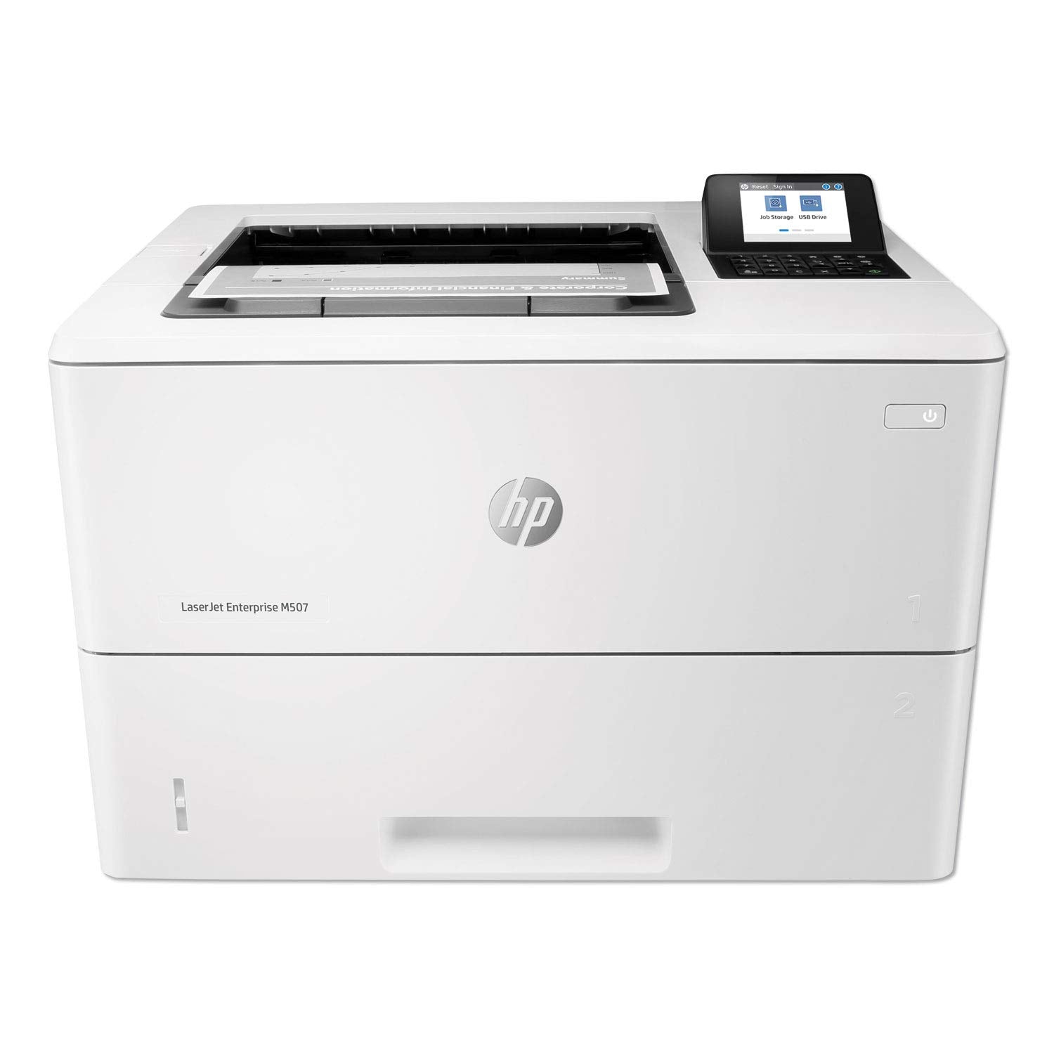 Hp Laserjet Enterprise M507N Monochrome Printer With Built-In Ethernet (1Pv86A), White