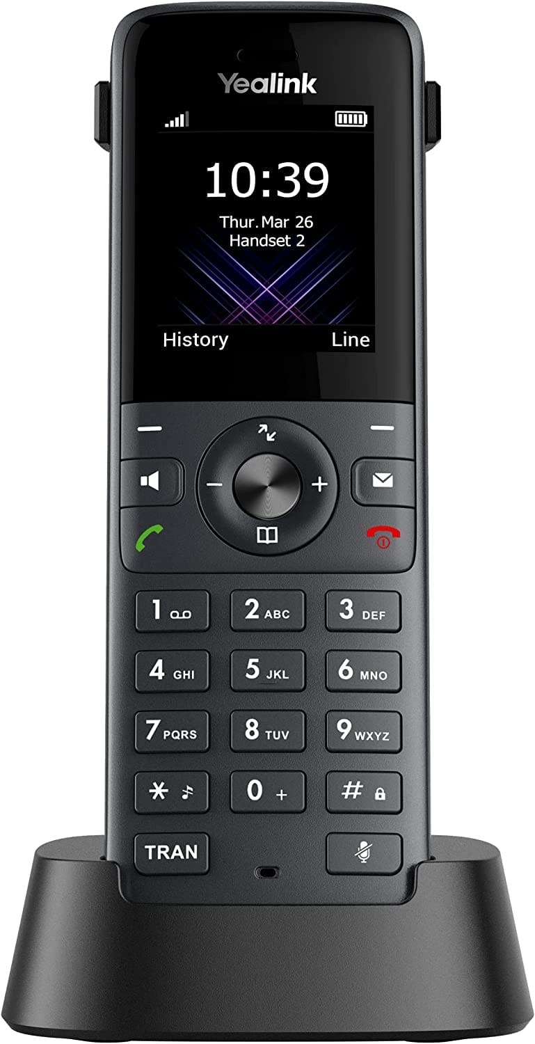 Yealink W73P High-Performance Ip Dect Solution Including W73H Handset And W70B Base Station, Up To 20 Simultaneous Calls, Flexib