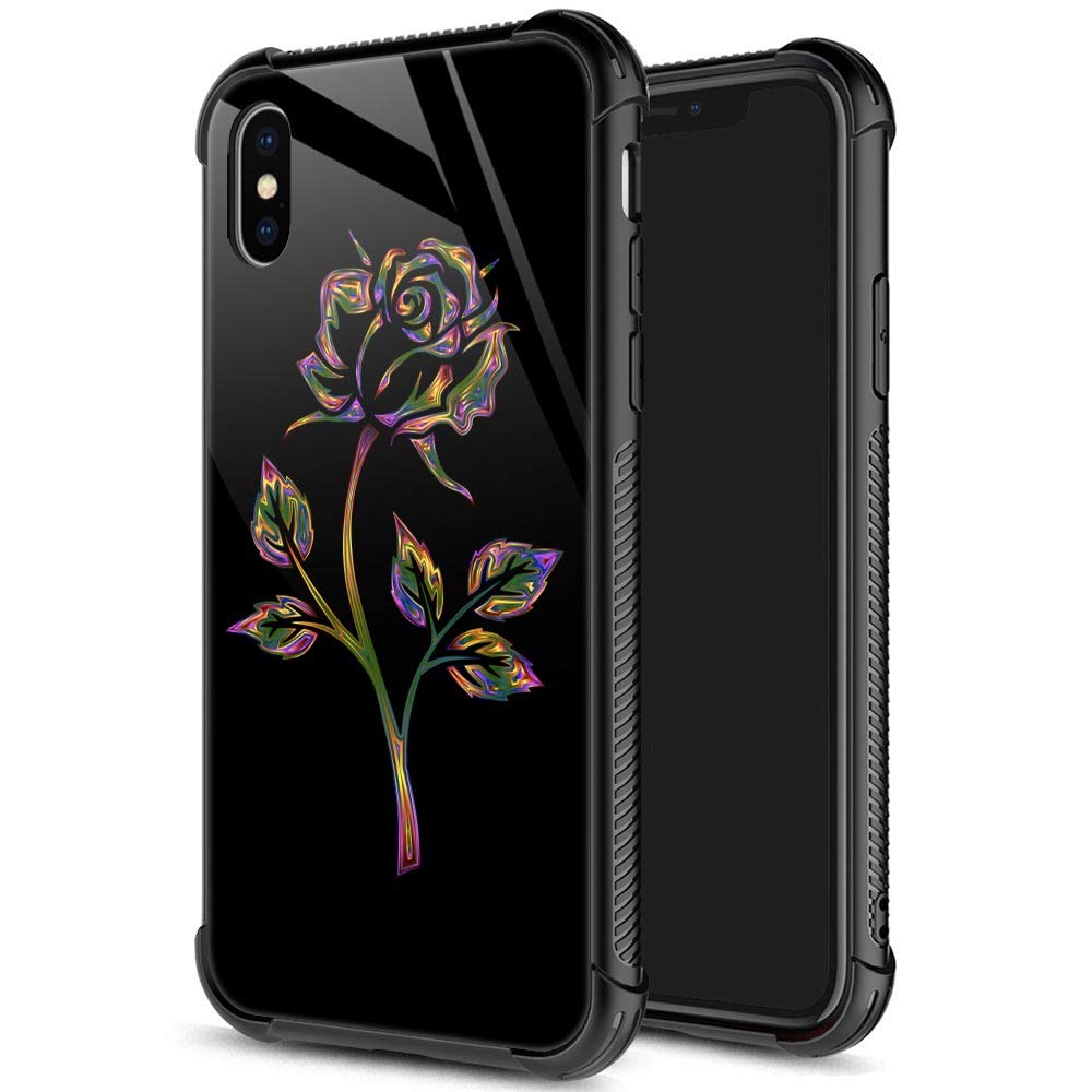 Zhegailian Case Compatible With Iphone Xr,Gradual Rose Case For Iphone Xr For Girls Women,Pattern Design Anti Scratch Organic Gl