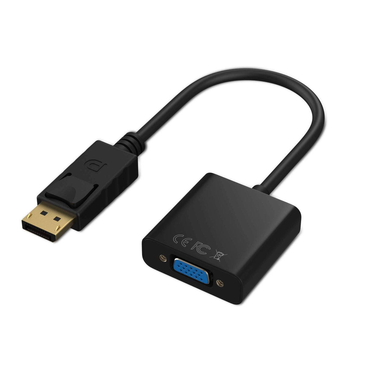 Dp To Vgaaadapter,Agold Plated Displayport To Vgaaconverteramale To Femalea1080P(Black)