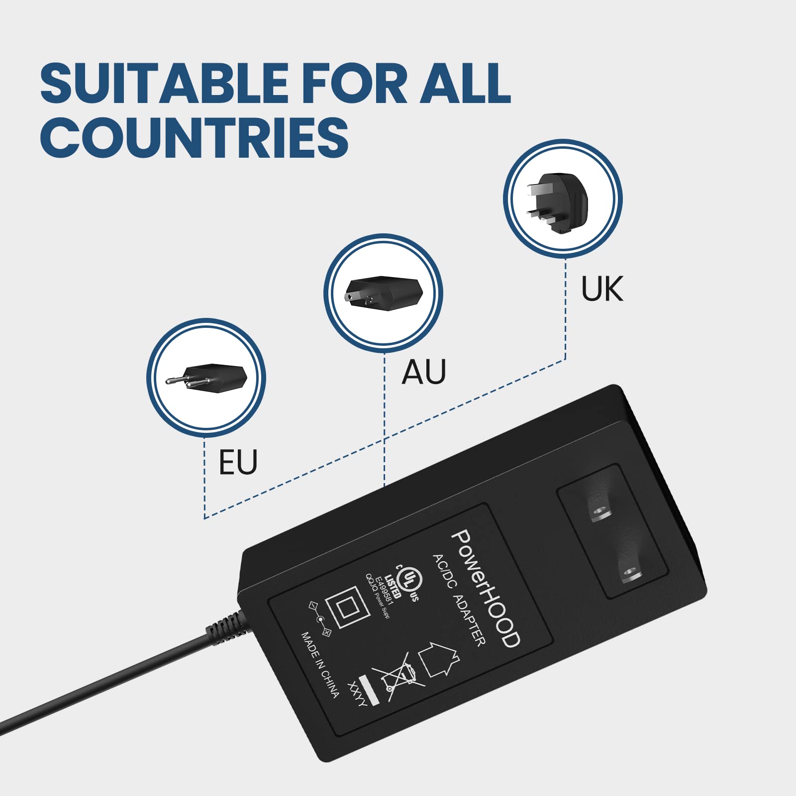 Powerhood Adapter Compatible With Homedics Pp Adp25 Ppadp25 Nms 630H Massager Nms 620H Sw 0799 Pp Adem620 Kinyo Tead 66 122500U