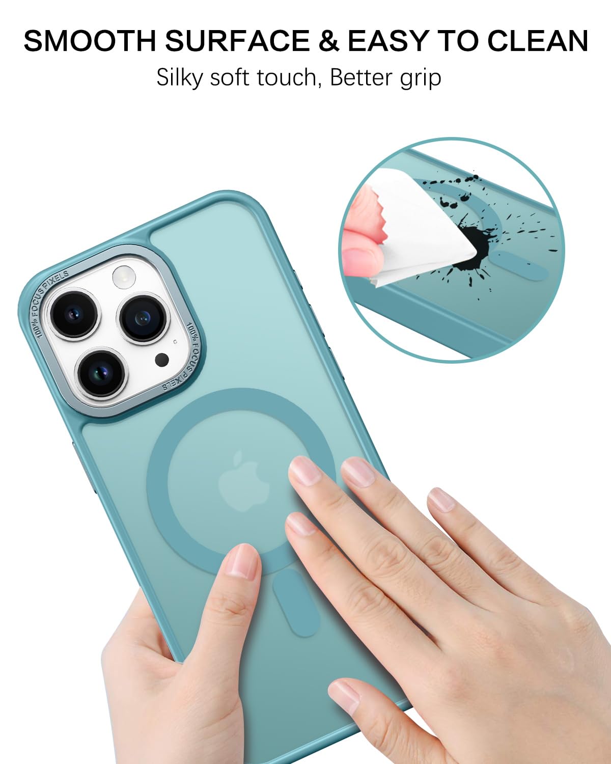 Bentoben For Iphone 15 Pro Max Case,Iphone 15 Pro Max Magnetic Phone Case[Compatible With Magsafe]Translucent Matte Slim Shockpr