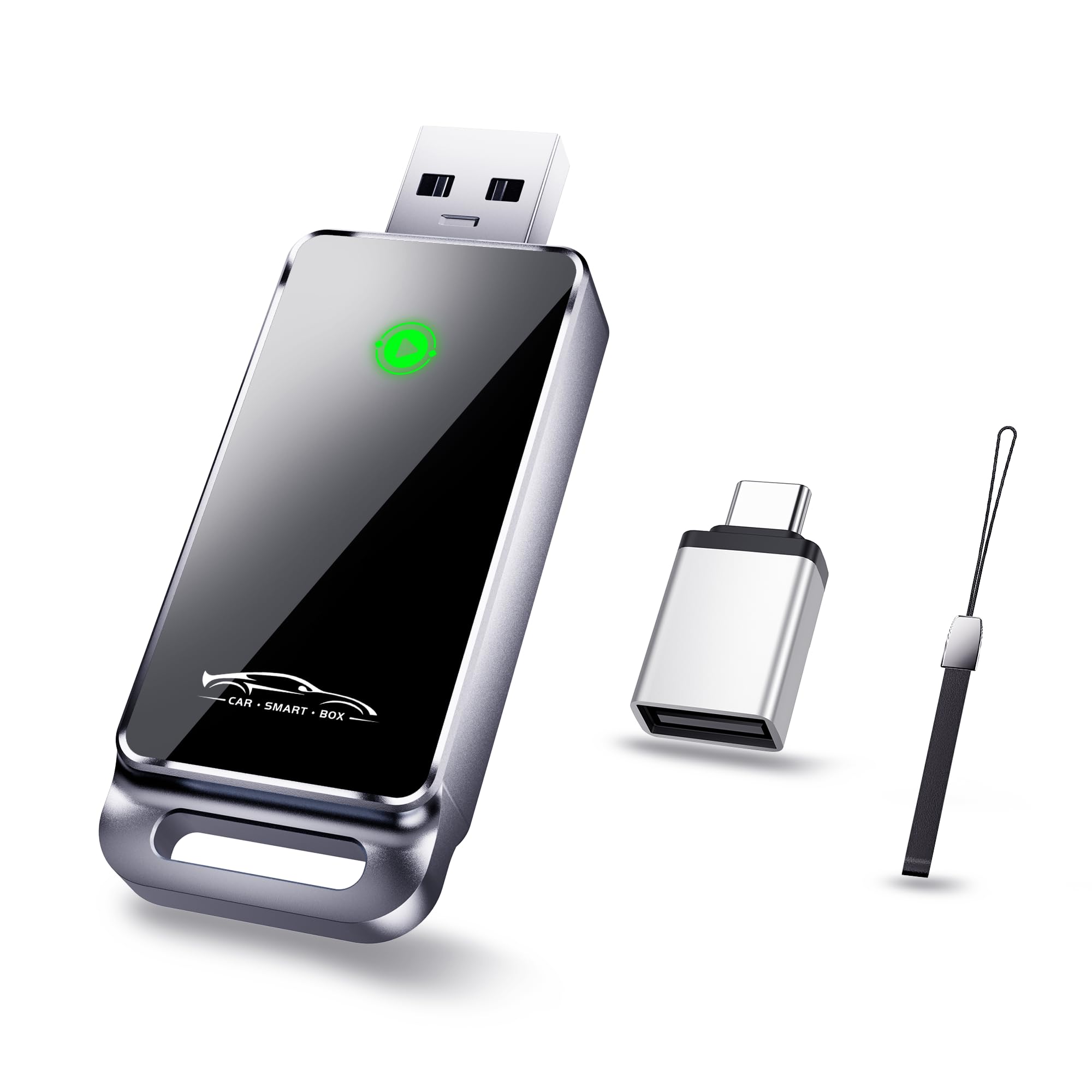 Vnilrgle Wireless Carplay Adapter 2024 Upgrade, Plug And Play, No Latency, Converts Factory Wired To Wireless, Compatible With I