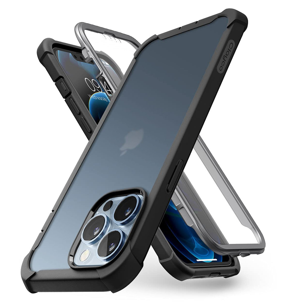 Clayco Forza Protective Case For Iphone 13 Pro Max 6.7 Inch (2021 Release), Built-In Screen Protector, Dual Layer Rugged Cover W