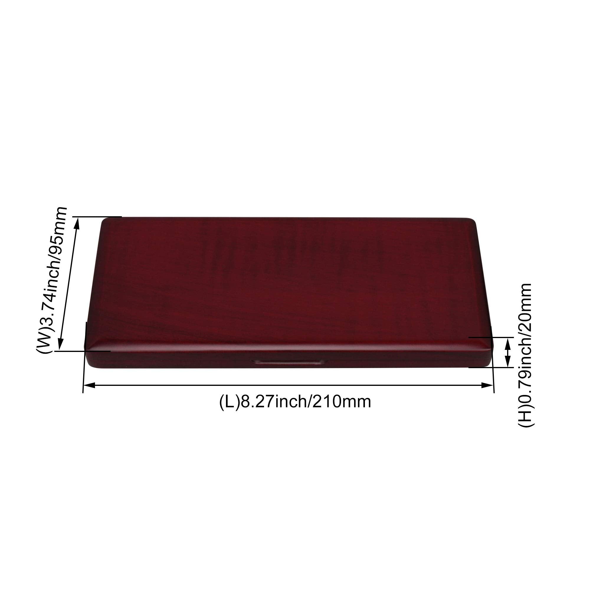 Yibuy Strong Clarinet Reed Box For 10 Reeds With Closure Mahogany Color Solid Wood