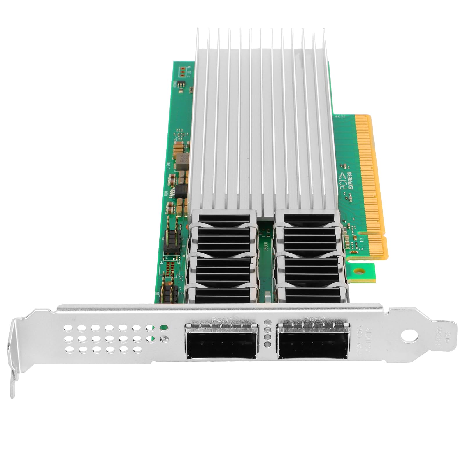 Vogzone 100Gbe Dual Qsfp28 Ports Converged Network Card With Intel E810 Cam2 Chip, Pcie 4.0 X16 Ethernet Nic Lan Adapter Support