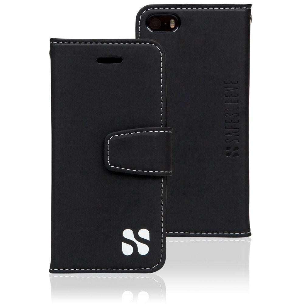 Safesleeve Emf Protection Anti Radiation Iphone Case: Iphone Se And Iphone 5/5S Rfid Emf Blocking Wallet Cell Phone Case (Black)