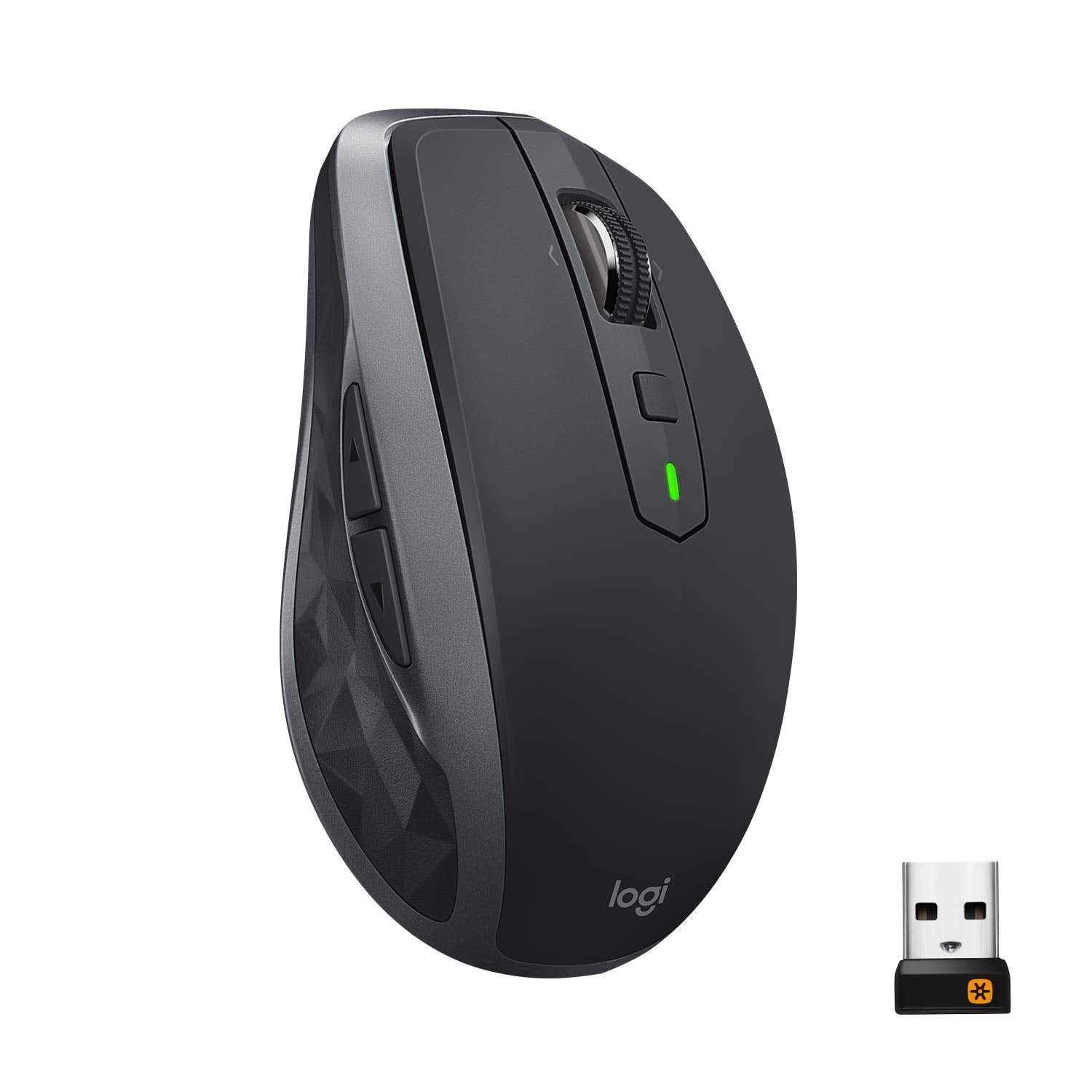 Logitech MX Anywhere 2S Wireless Mouse Use On Any Surface, Hyper-Fast Scrolling, Rechargeable, Control Up to 3 Apple Mac and Win