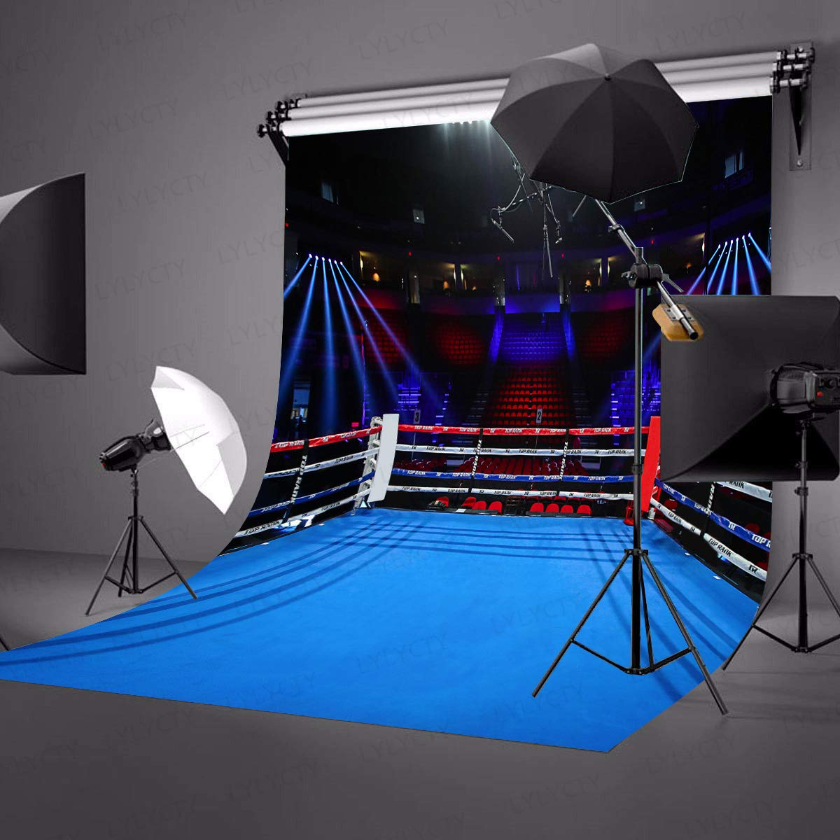 Lylycty 5X7Ft Boys Birthday Party Photography Backdrop Boxing Ring Background For Children Men Portrait Birthday Party Banner Ph