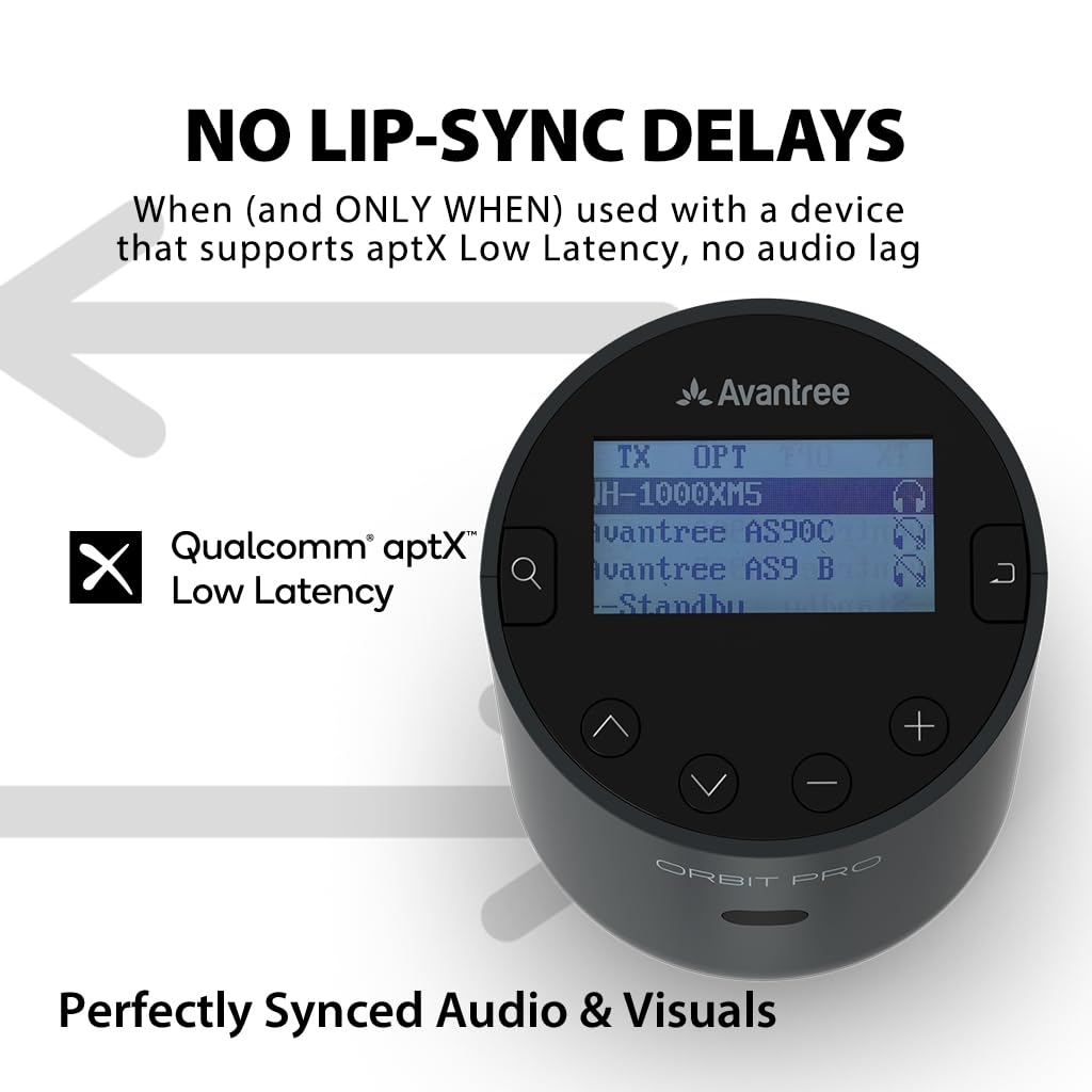 Avantree Orbit Pro   Bluetooth Audio Transmitter & Receiver For Tv With 5.1 Surround Sound Passthrough, Hdmi Arc Input, Remote V