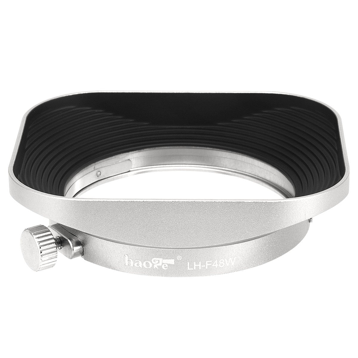 Haoge Lh-F48W Square Metal Lens Hood Shade For Olympus M.Zuiko Digital 17Mm F1.8 17 1.8 Lens Replace Olympus Lh-48B Silver