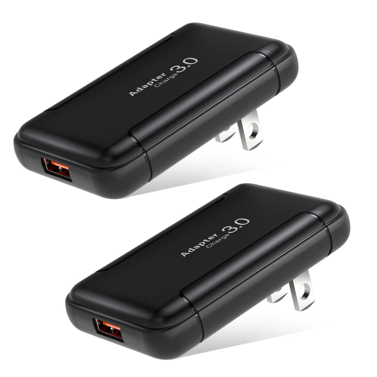 Usb Wall Charger, Costyle 2 Pack 18W Gan Tech Slim Fast Charge 3.0 Port Fast Charging Block With Foldable Plug Compatible For Sa