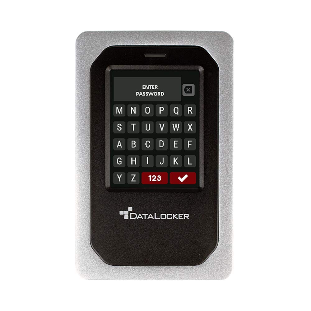 DataLocker DL4 FE 1 TB Password Protected Hardware Encrypted HDD, Easy Screen Guided Use, AES 256, IP64 Dust, TAA Compliant Trus