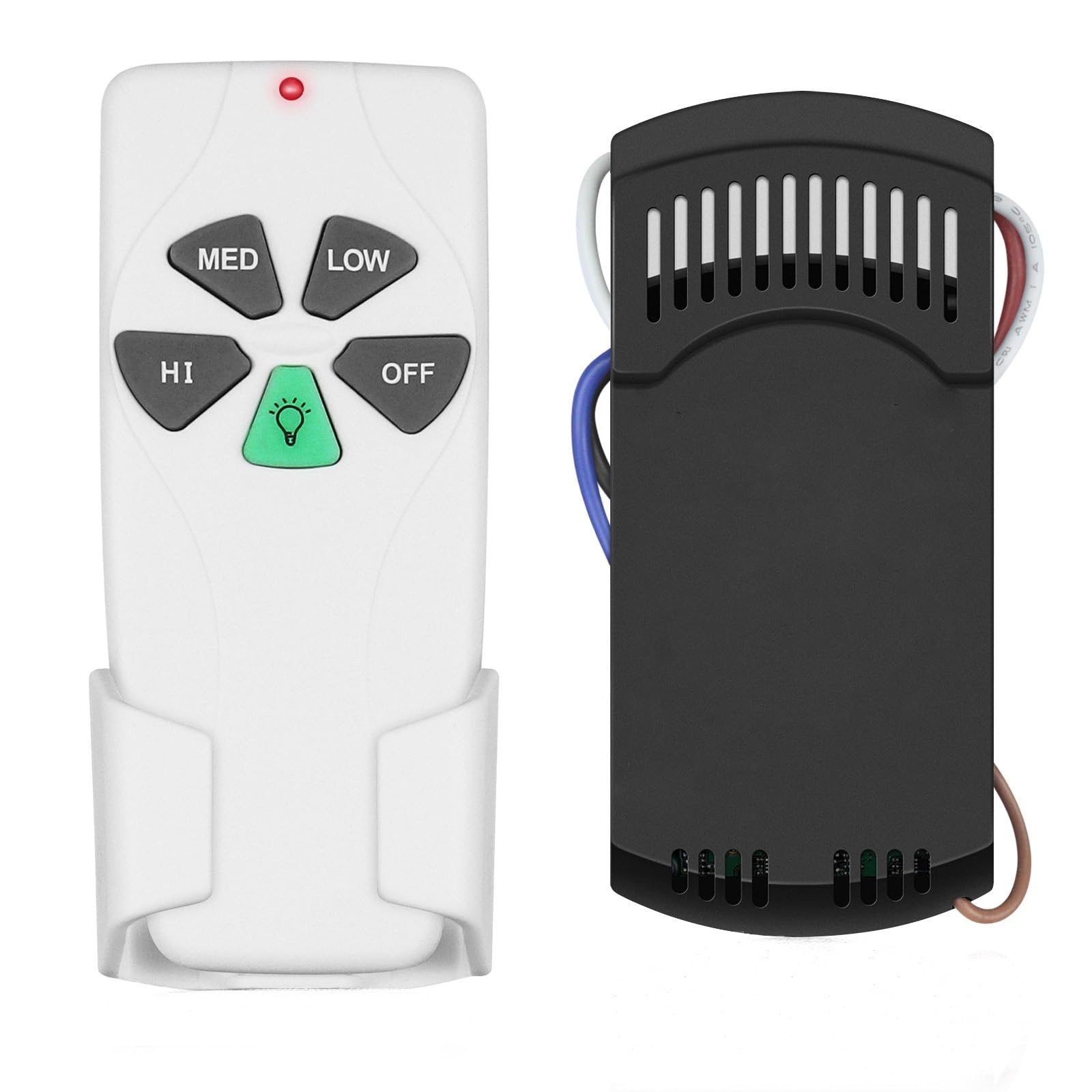 FAN-53T Universal Basic On/Off Ceiling Fan Remote Control Kit Works for Hampton Bay Hunter Litex, Replace FAN-53T, KUJCE9103, UC