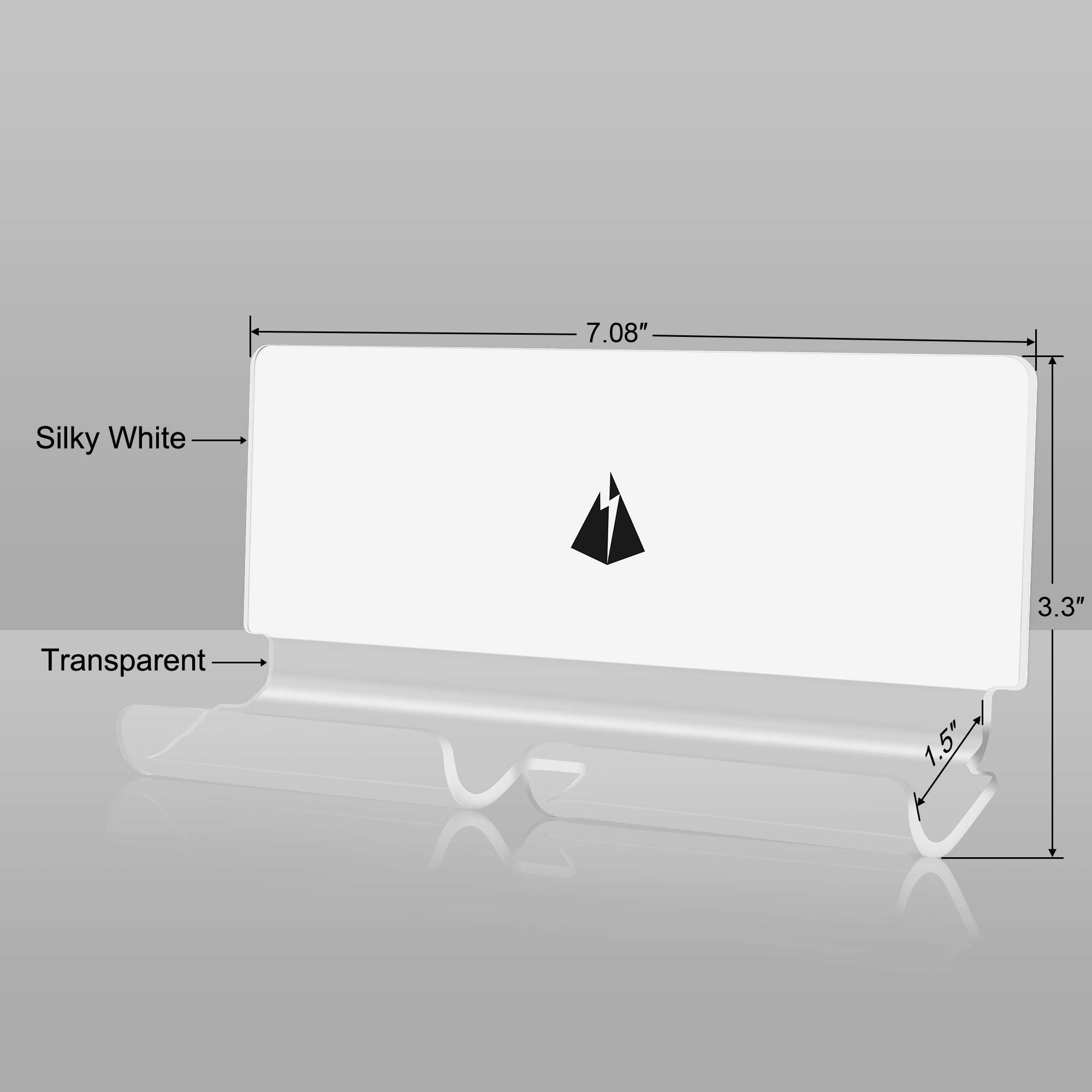 Txesign Adhesive Wall Phone Tablet Holder Mount Stand For Tablet Smartphones Ereader Wall Holder Mount (Silky White & Transparen