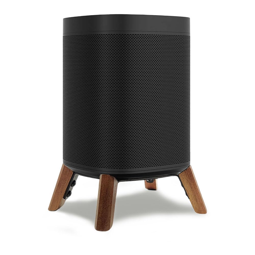 Real Wood Stand Compatible For Sonos One, One Sl, Play:1 Home Speaker,Tripod Mount Accessories Protect Sonos Get Better Sound,Secure Stable Sturdy Wooden Holder Fit Sonos One Gen2,Walnut
